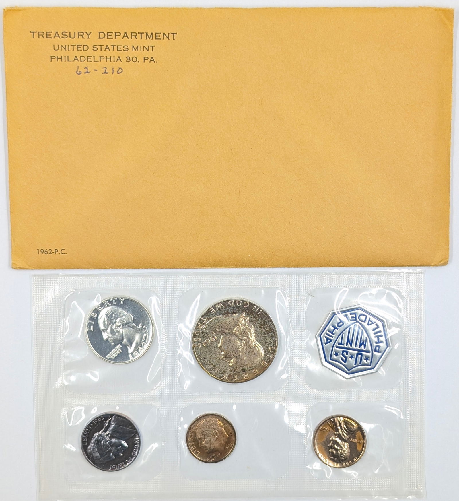 1962 Silver US Mint Proof Set w/ Silver Half, Quarter & Dime (1 of 2)