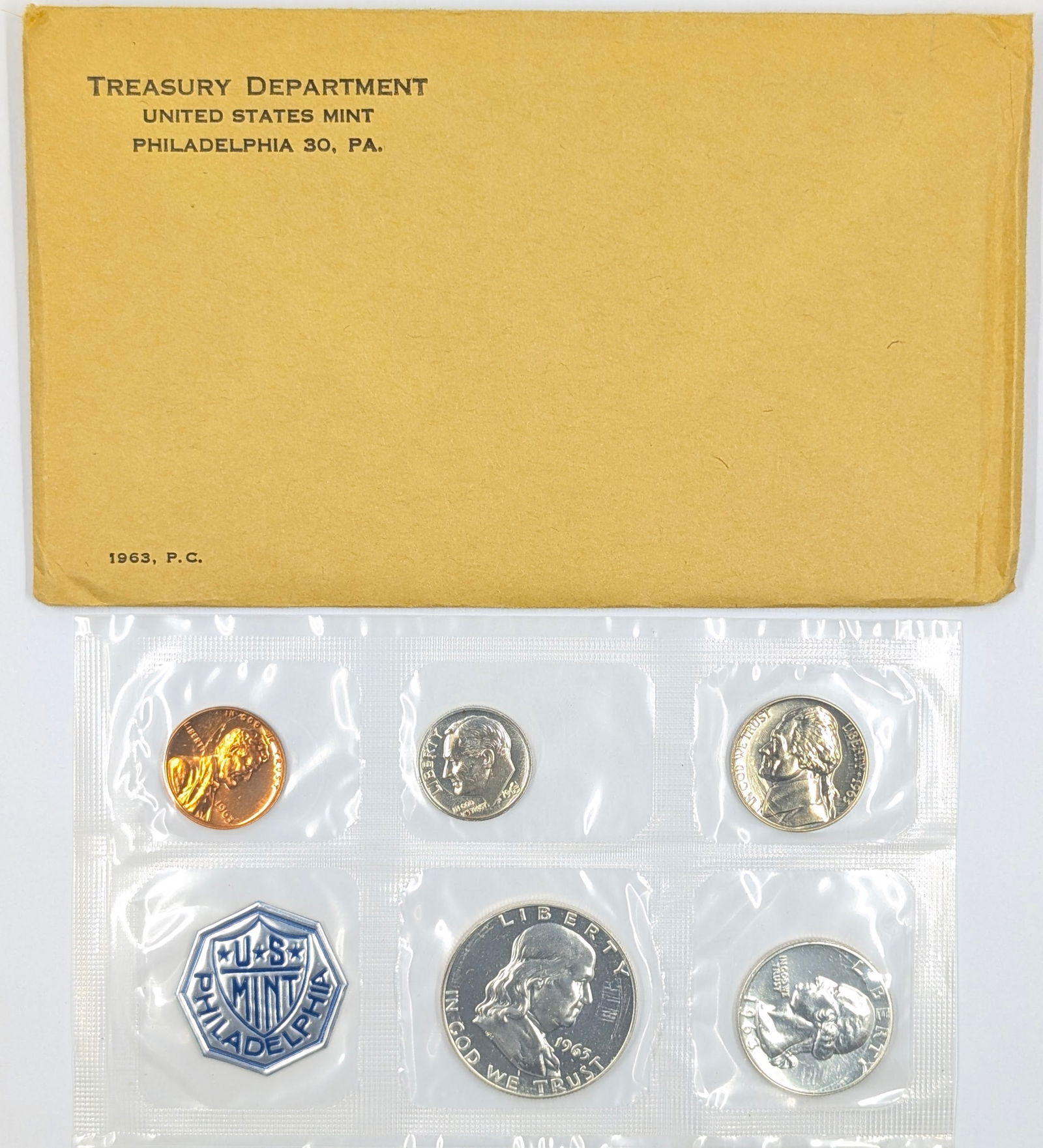 1963 Silver US Mint Proof Set w/ Silver Half, Quarter & Dime (1 of 2)