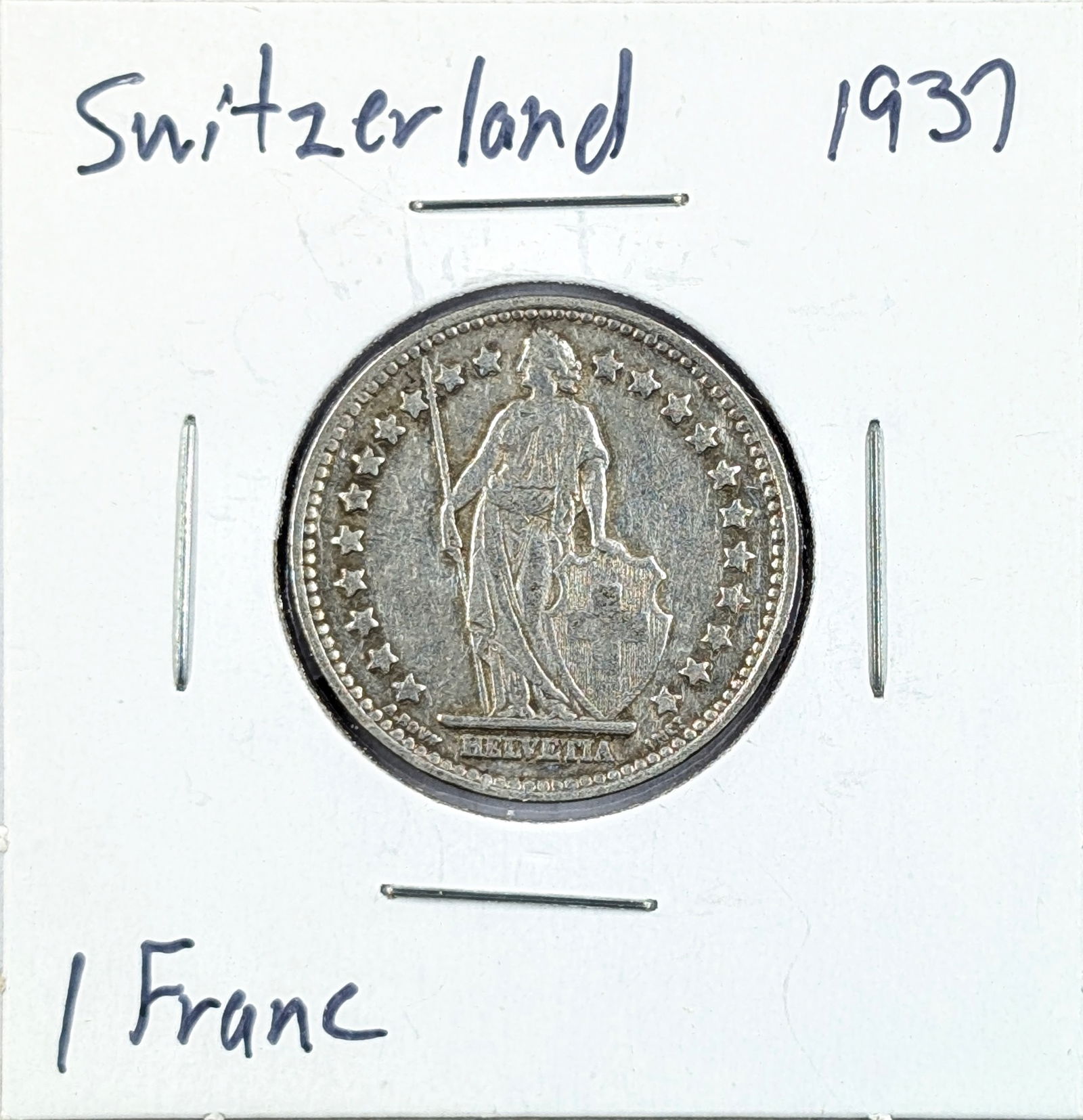 1937 Silver Franc- Switzerland (1 of 2)
