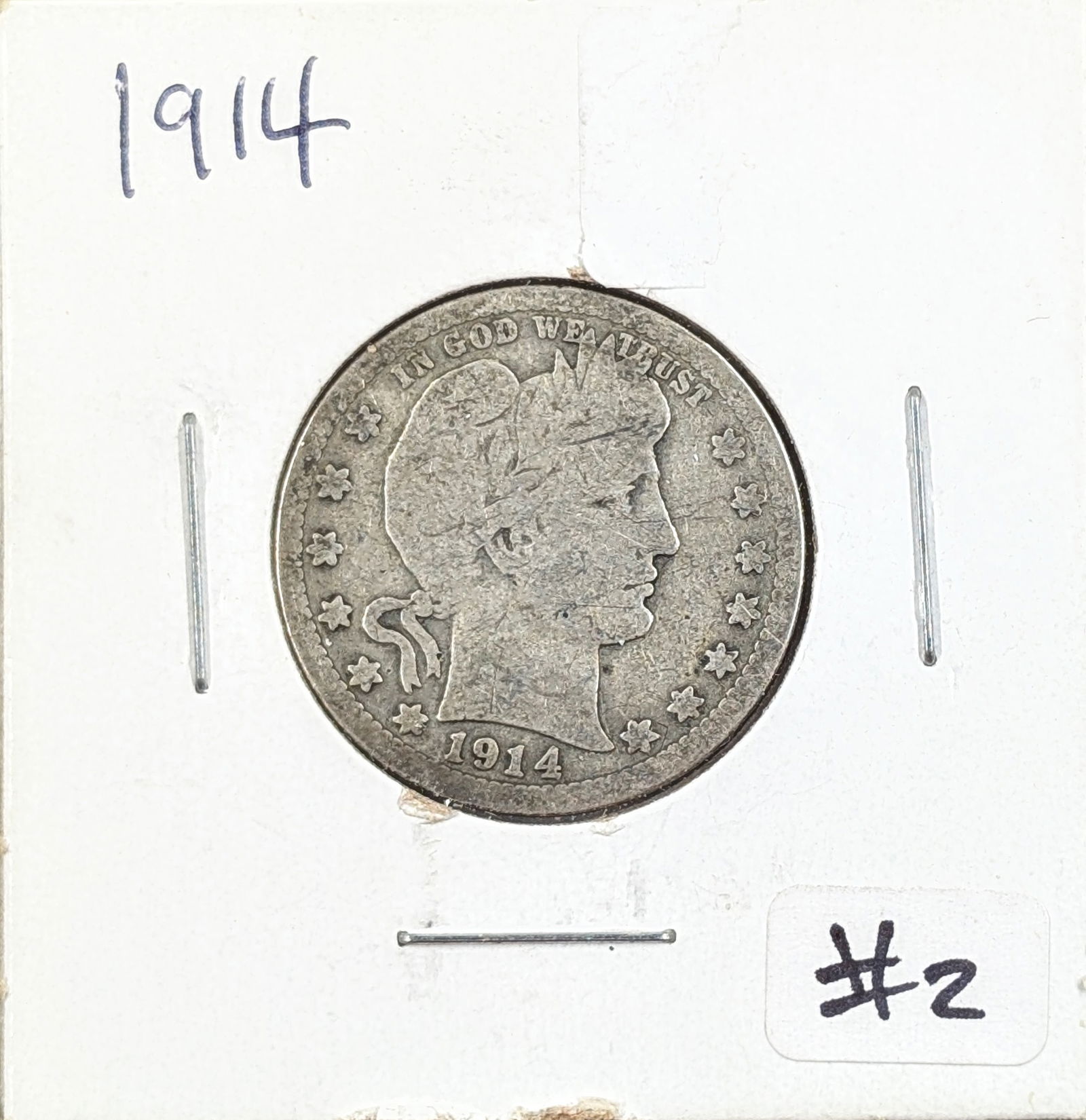 1914 Silver Barber Quarter (1 of 2)
