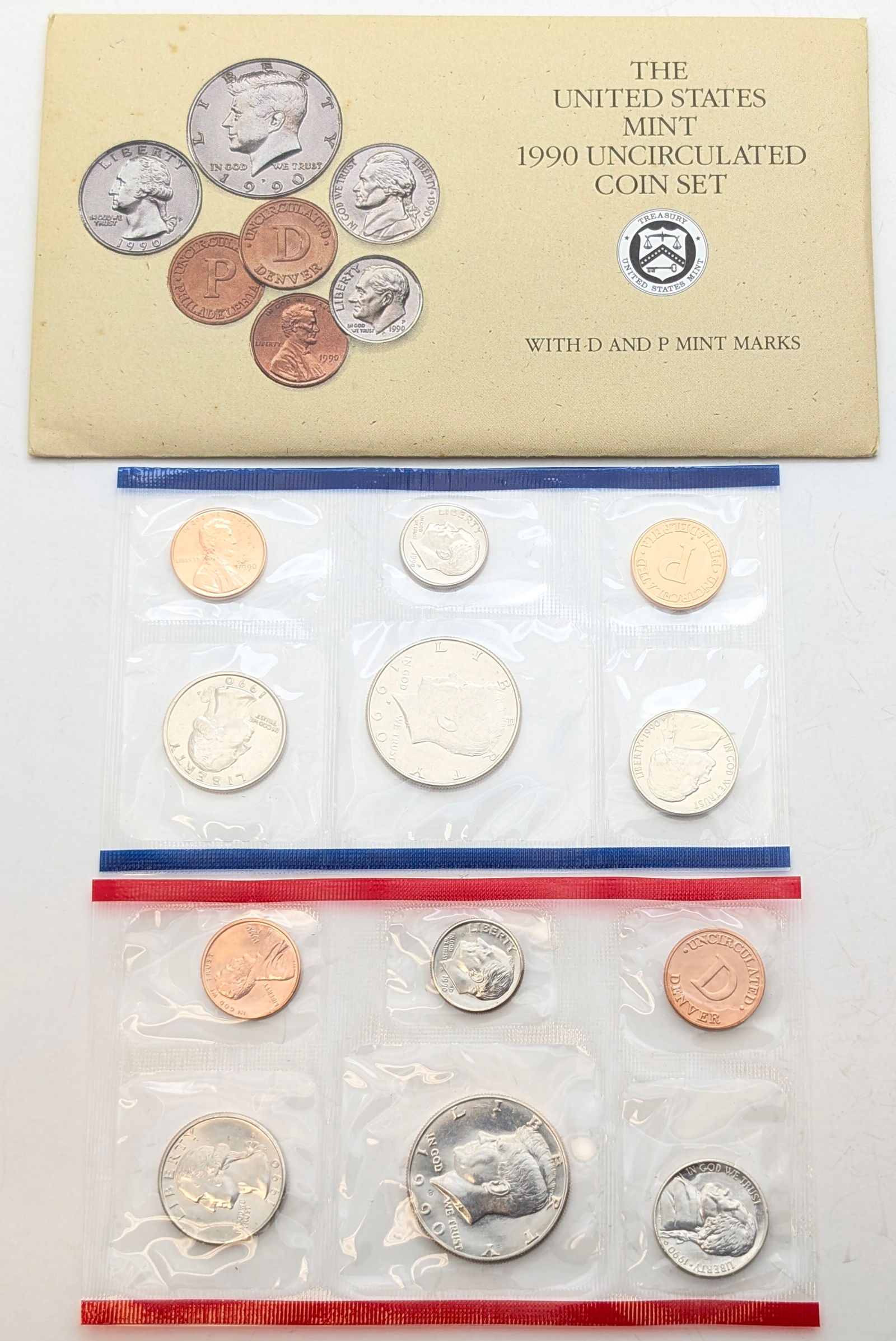 1990 US Mint Uncirculated Coin Set (1 of 2)