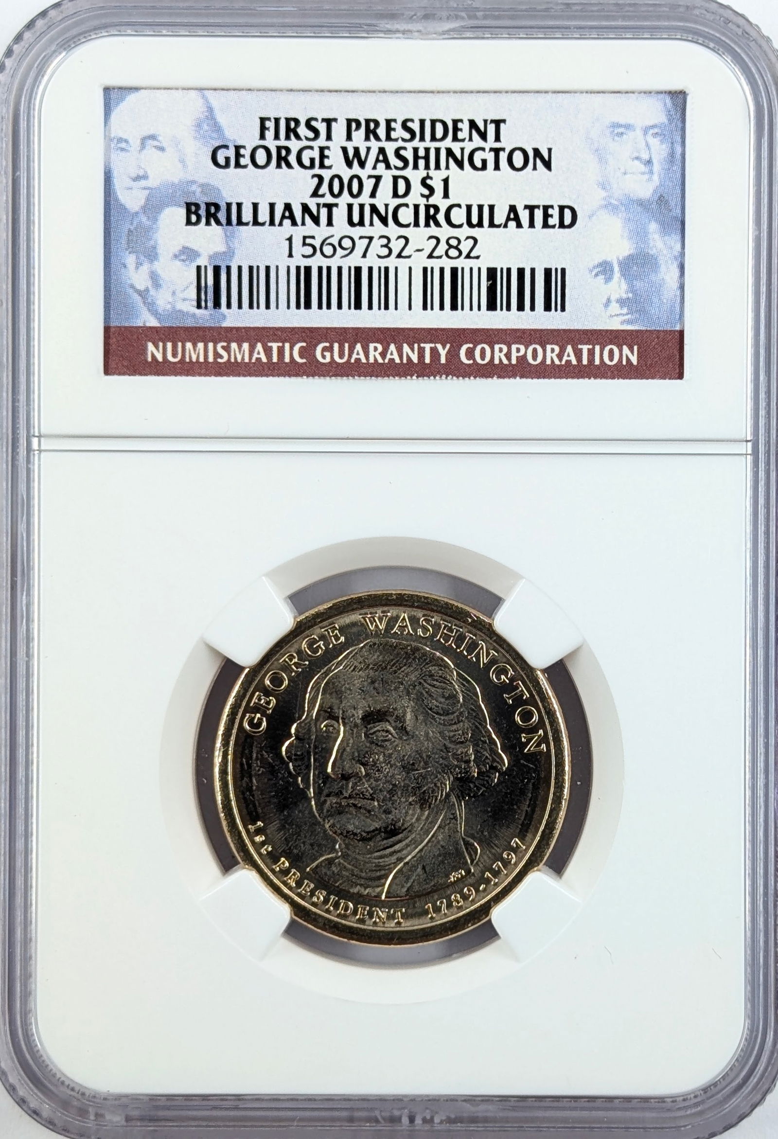 NGC 2007-D First President George Washington Dollar Coin- BU (1 of 2)