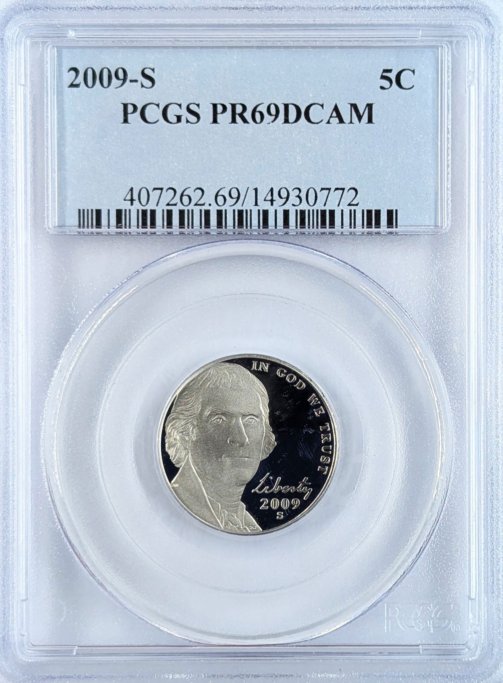 PCGS 2009-S PR69 Jefferson Nickel- DCAM (1 of 2)