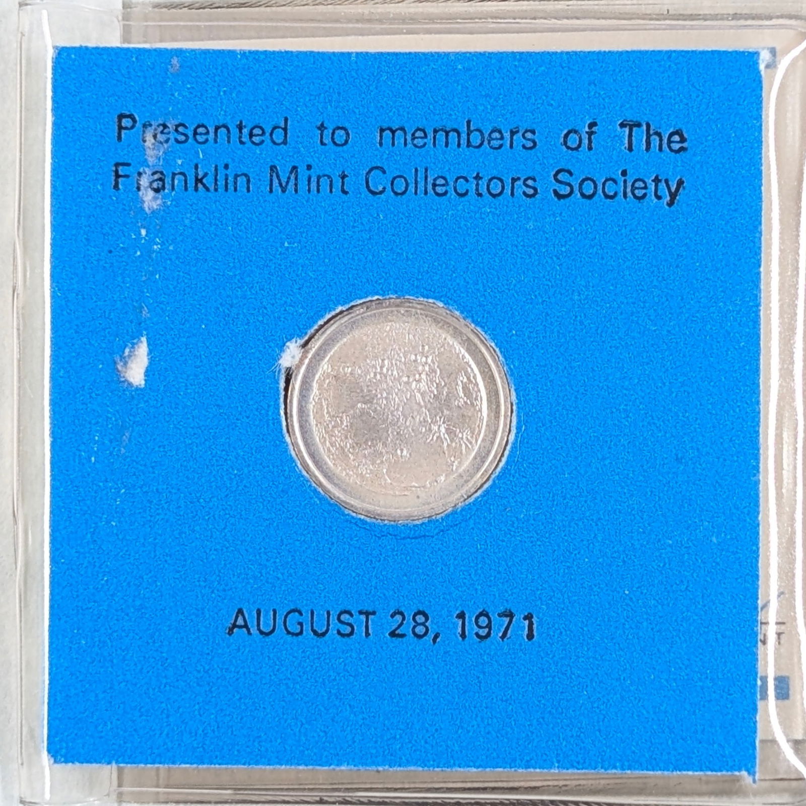 FEATURE 1971 Franklin Mint Limited Edition Apollo 14 Mini-Coin w/ COA w/ 10,000 Grains of Silver: FEATURE Silver