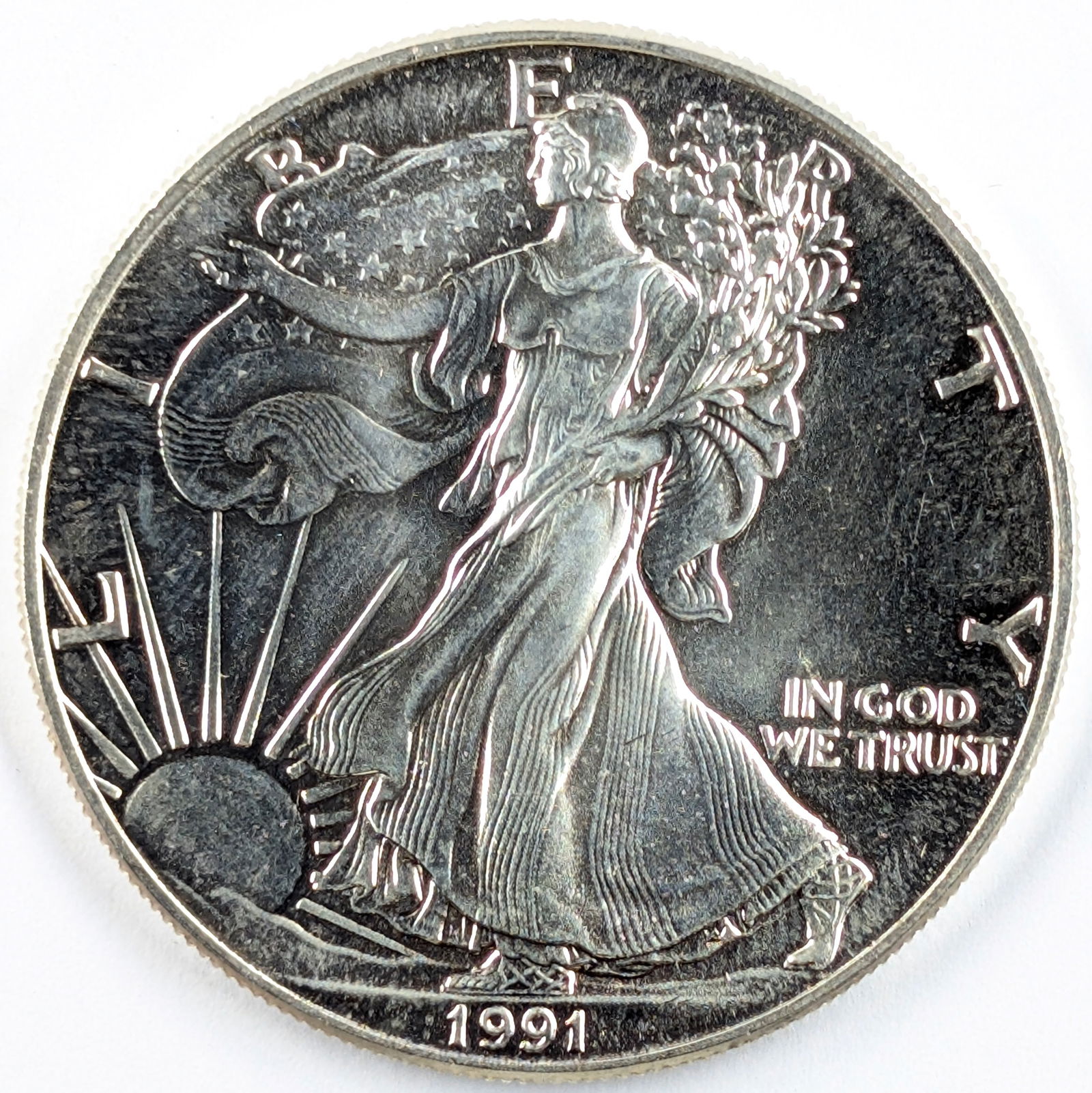 1991 American Silver Eagle Dollar (1 of 2)