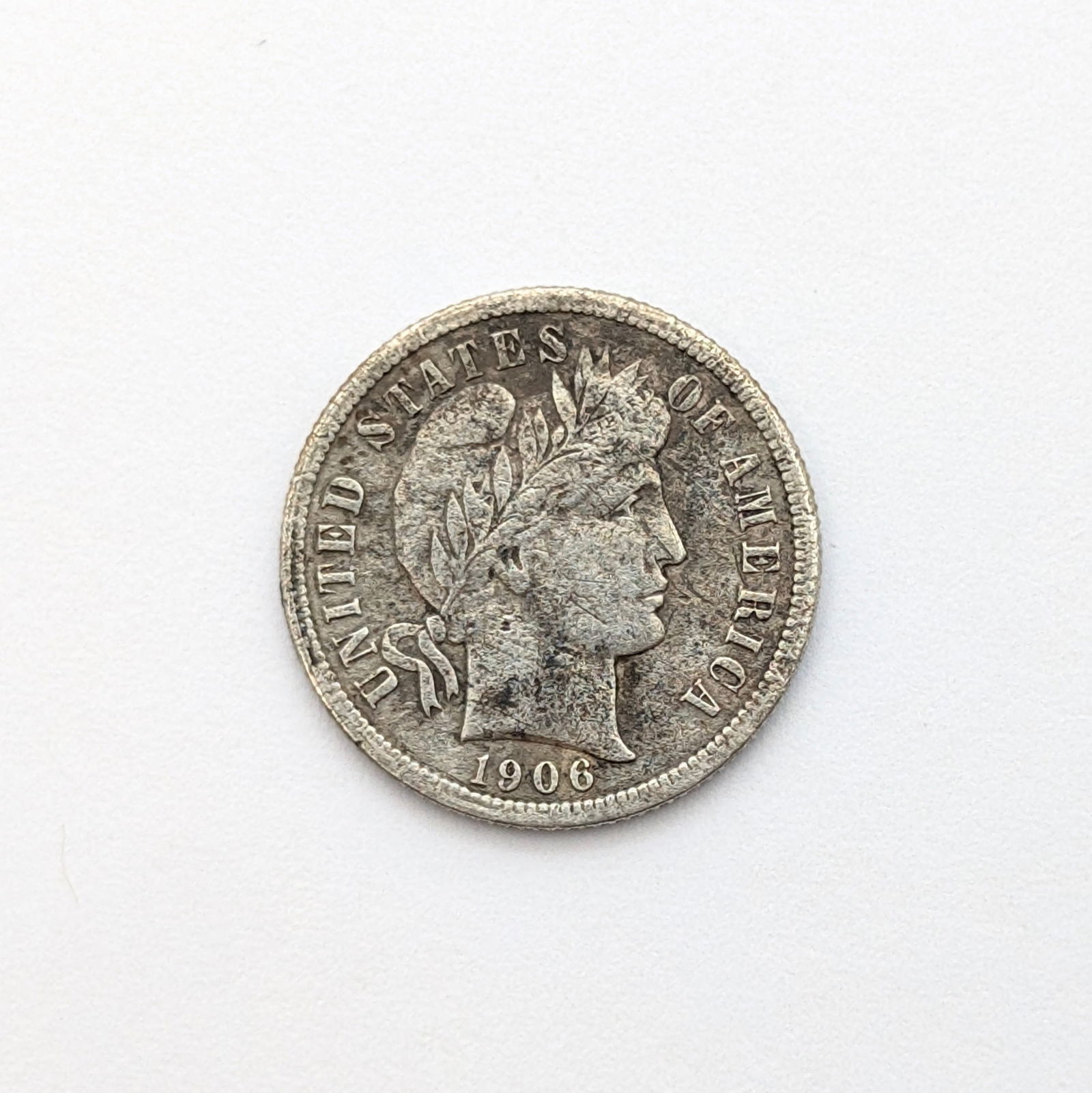 1906 Silver Barber Dime (1 of 2)