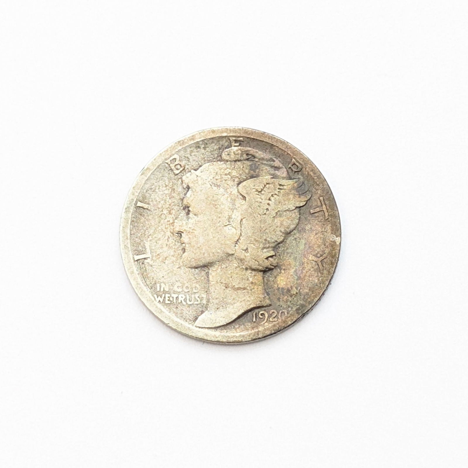 1920-D Silver Mercury Dime - Toned (1 of 2)
