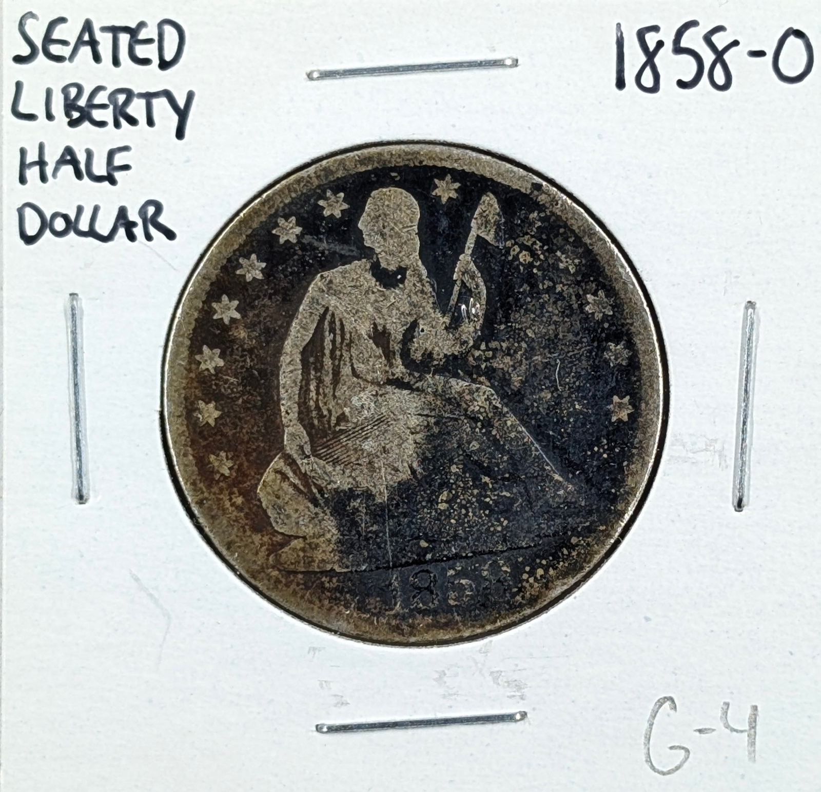 1858-O Silver Seated Liberty Half Dollar (1 of 2)