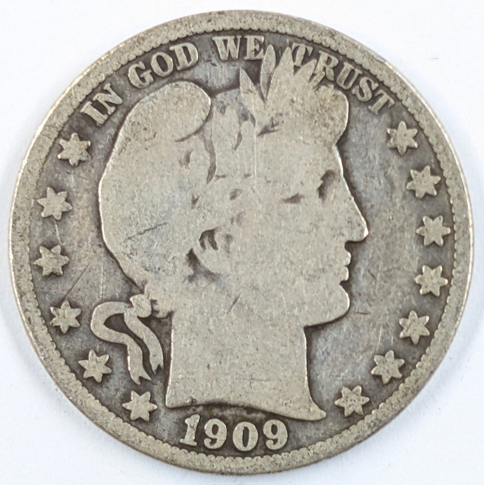 1909 Silver Barber Half Dollar (1 of 2)
