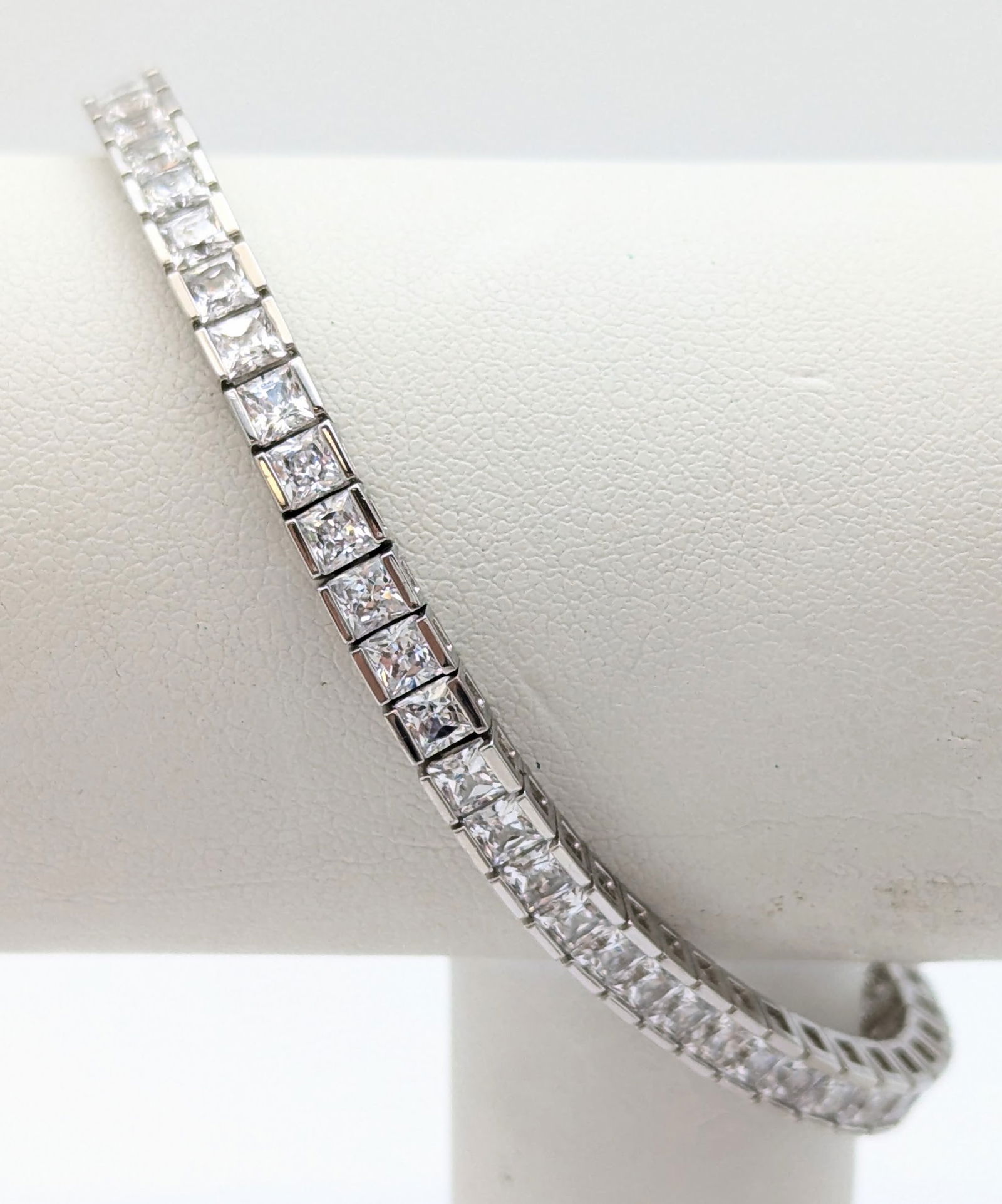 Sterling Silver Cubic Zirconia Ladies Tennis Bracelet (1 of 6)