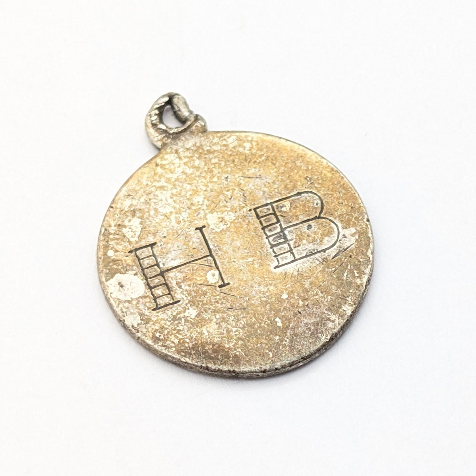 Vintage Tiffany & Co Sterling Silver "HB" Initials Pendant: Jewelry 
