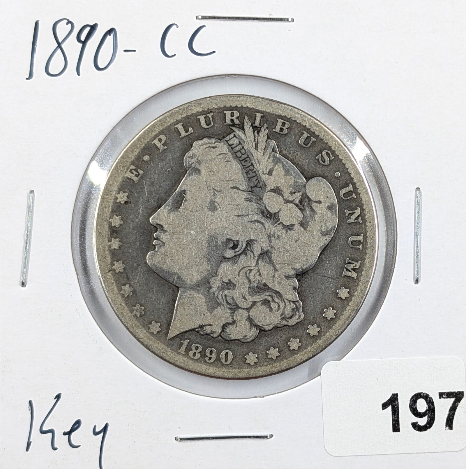 FEATURE 1890-CC Morgan Silver Dollar - Carson City Mint (1 of 2)