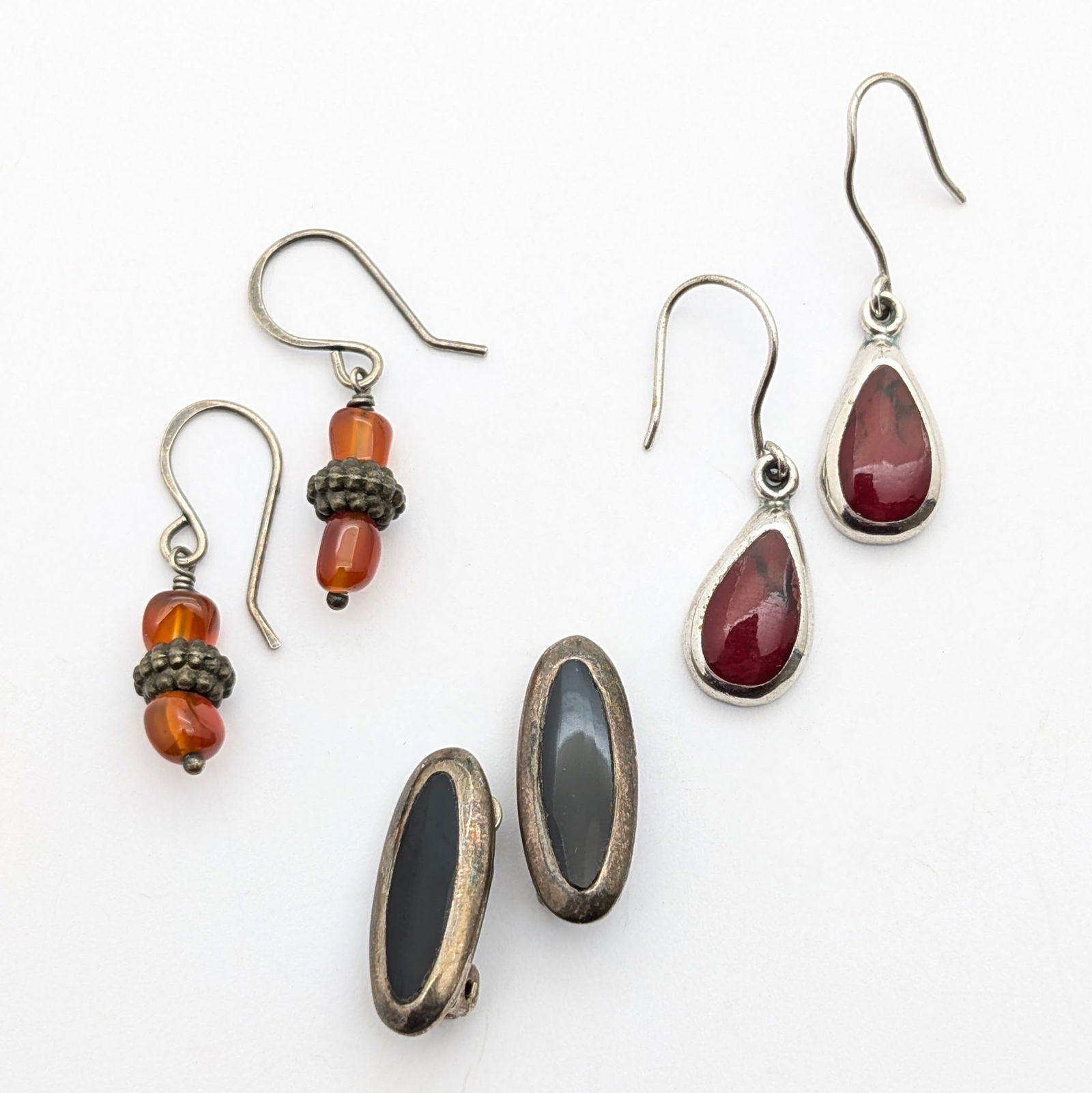 Lot of 3 Sterling Silver Ladies Earrings (1 of 6)