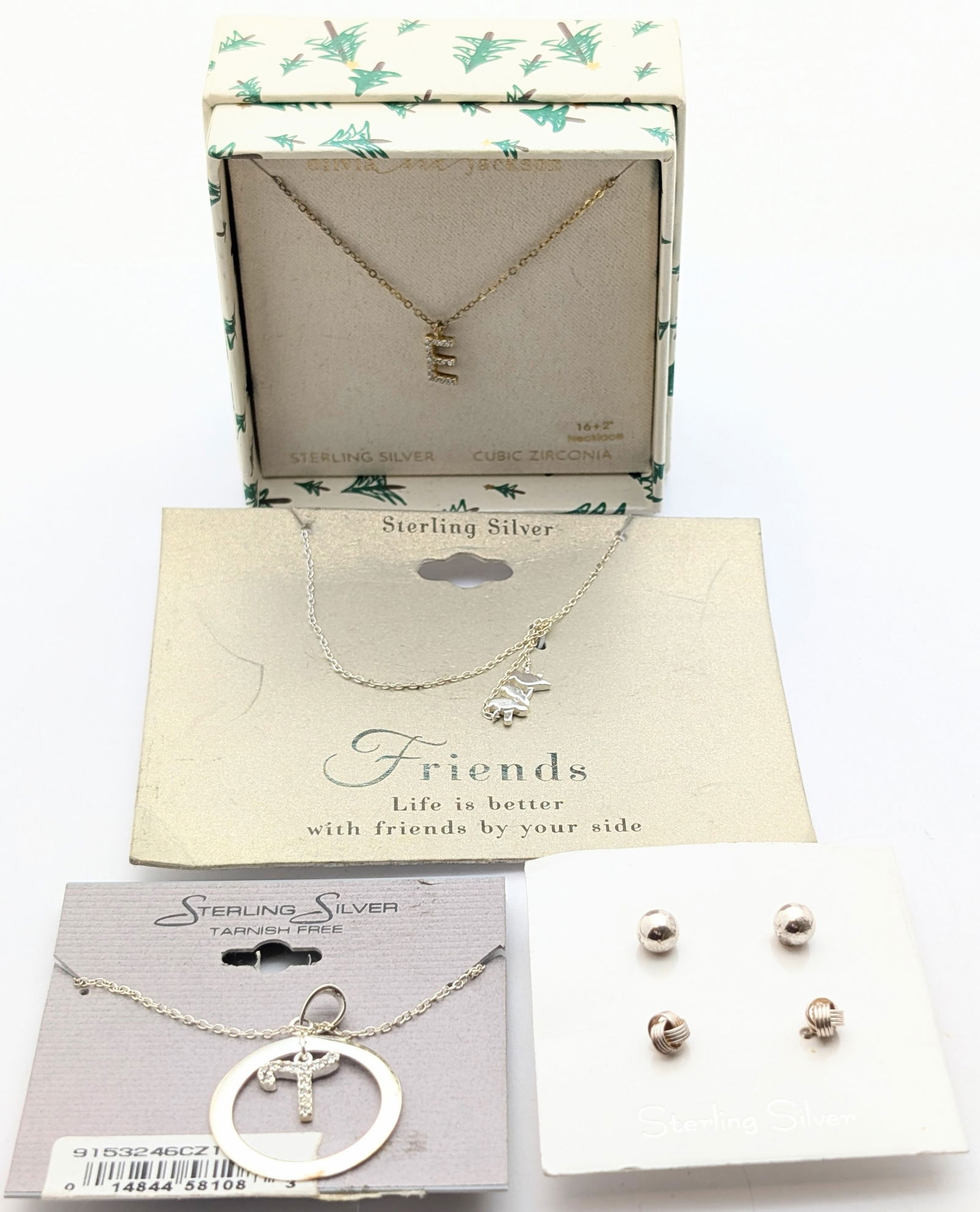 Lot of 4 Sterling Silver NWB Pieces - Necklaces & earrings (1 of 6)