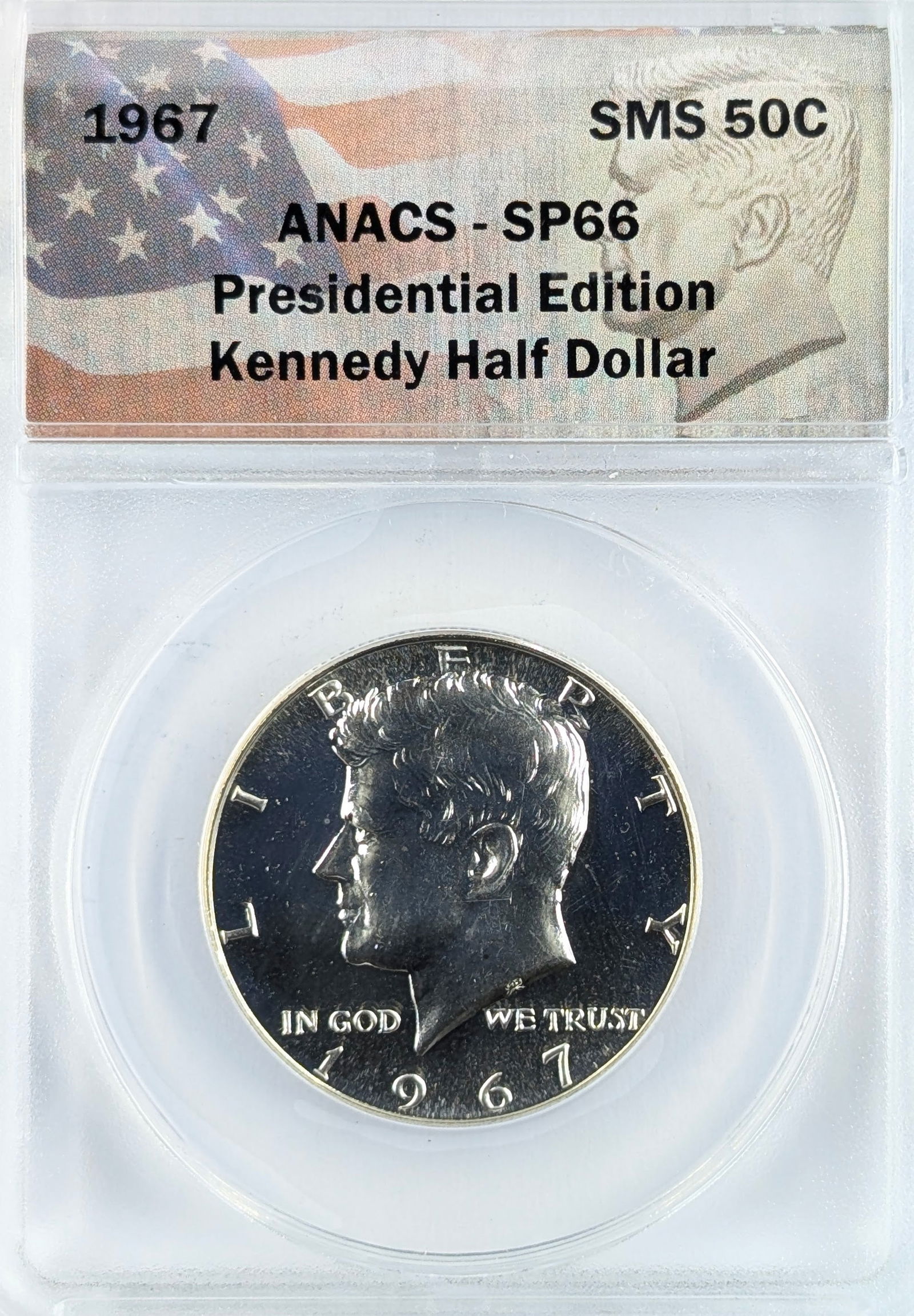 ANACS 1967 SP66 Silver John F Kennedy Half Dollar (1 of 2)
