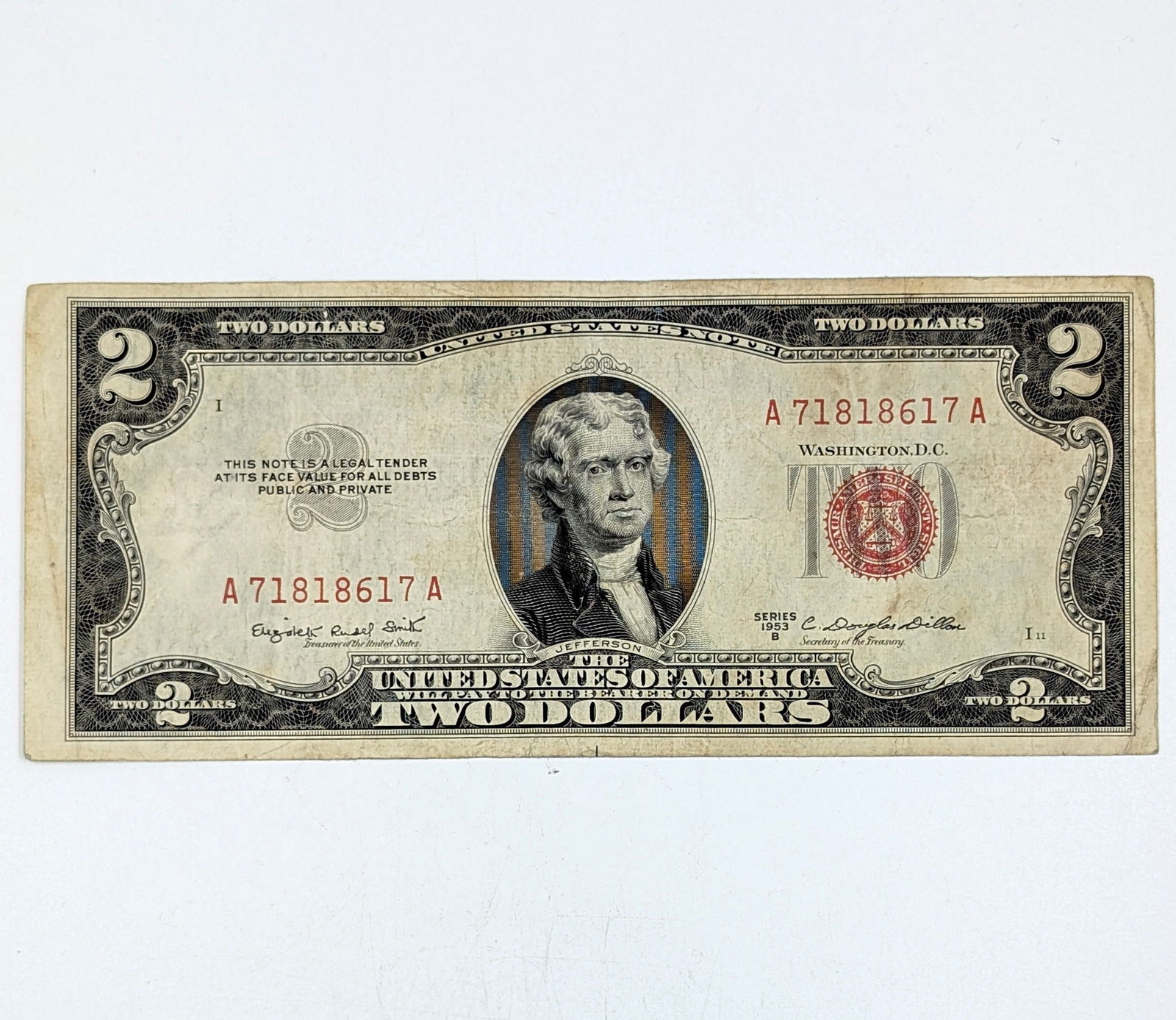 1953-B $2 Note - Red Seal (1 of 2)