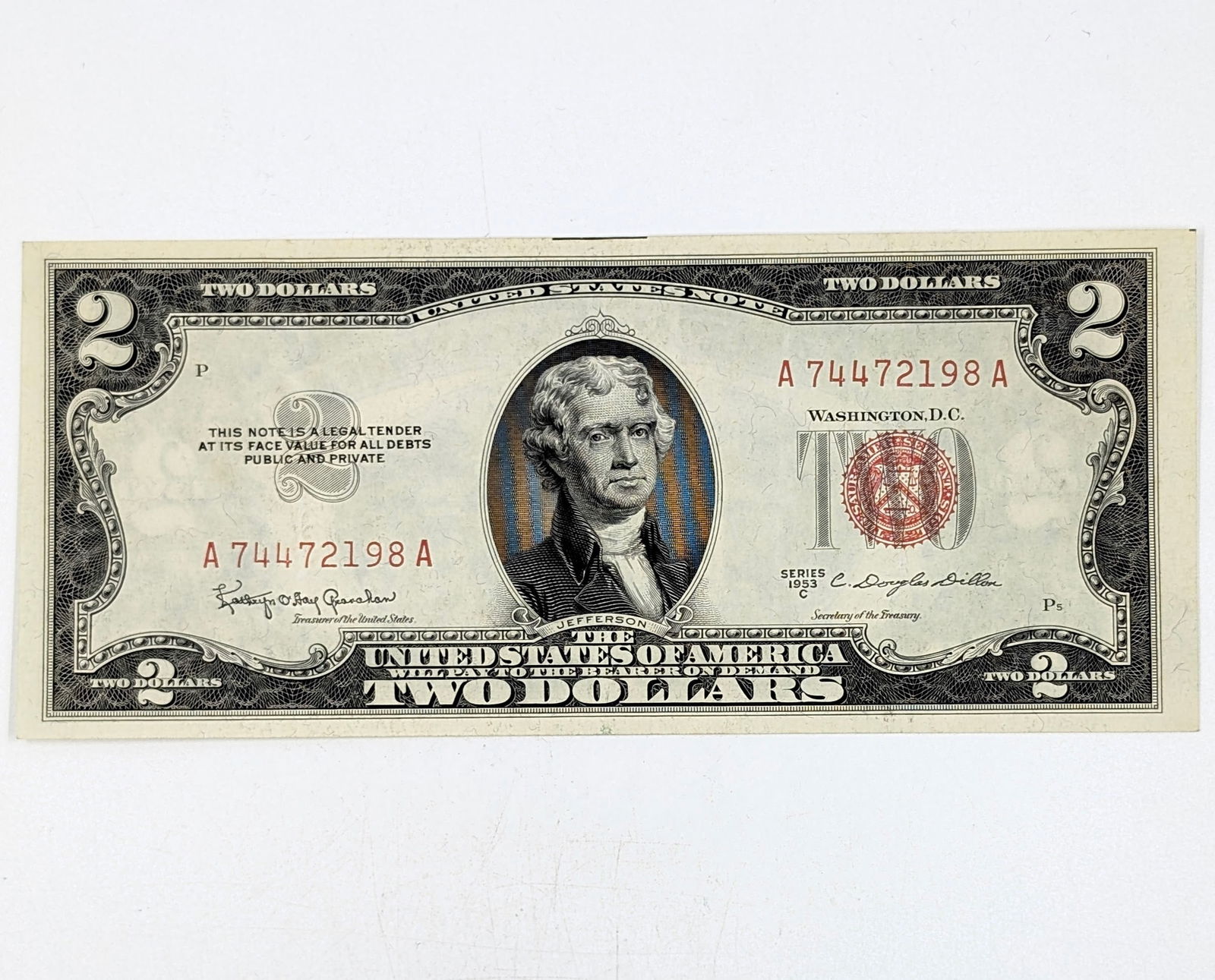 Uncirculated 1953-C $2 Note - Red Seal (1 of 2)