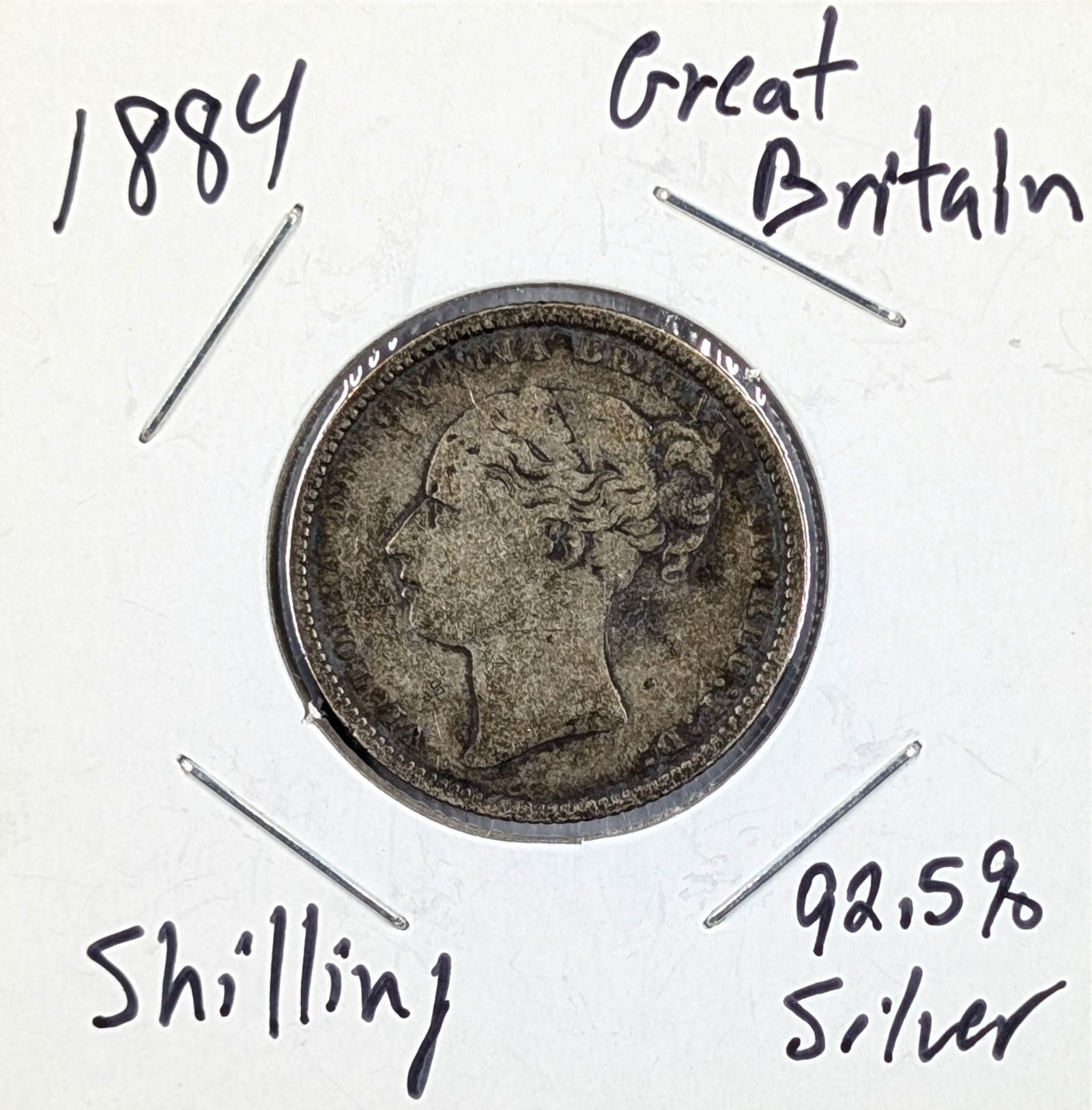 1884 Silver Great Britain 1 Shilling (1 of 2)