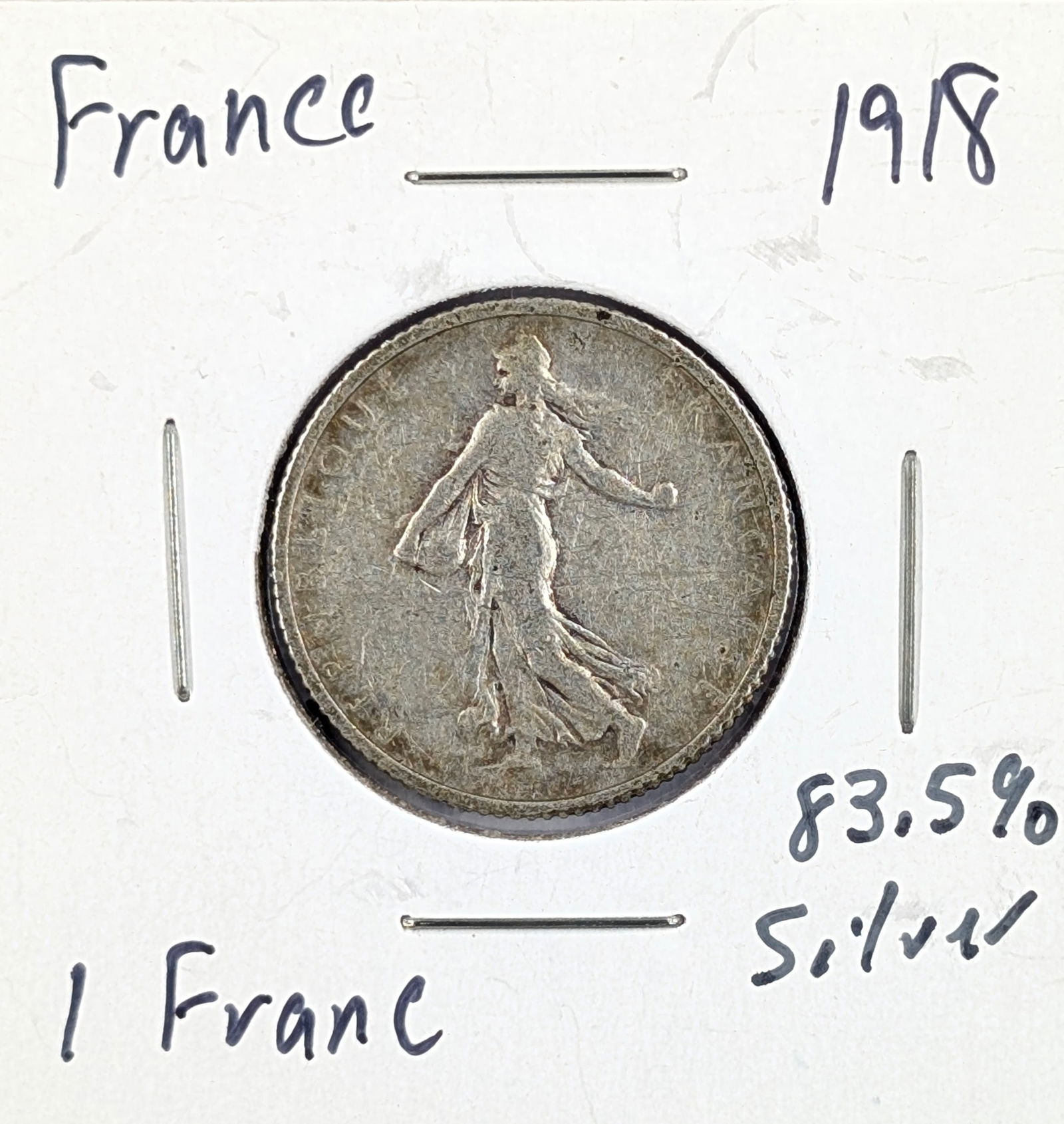 1918 Silver France 1 Franc (1 of 2)