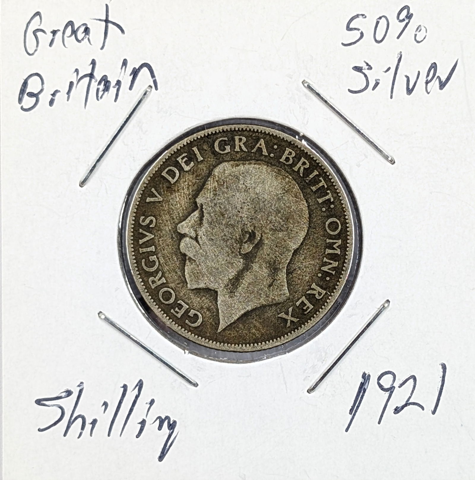 1921 Silver Great Britain 1 Shilling (1 of 2)