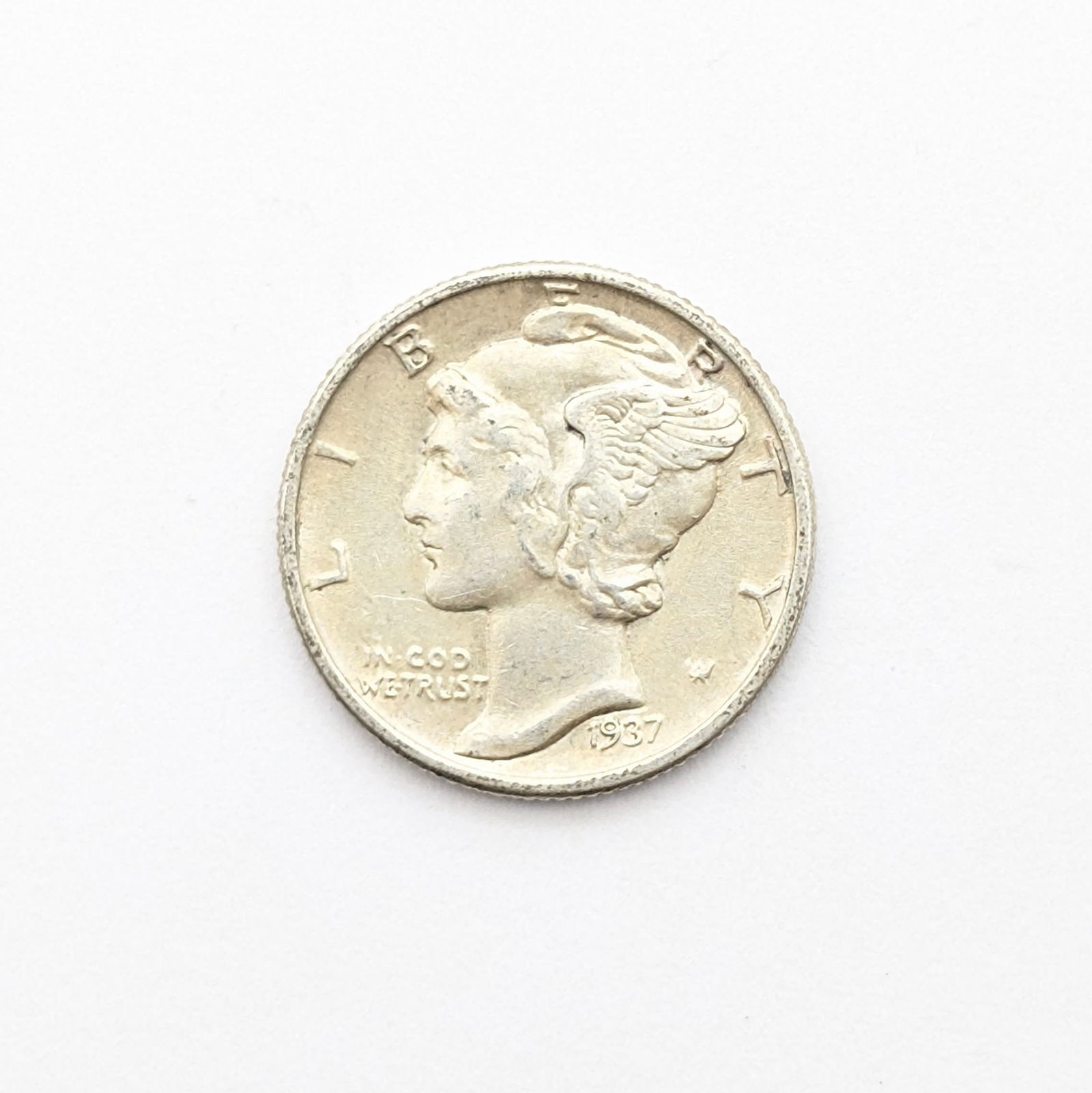 1937 Silver Mercury Dime - Great Condition (1 of 2)