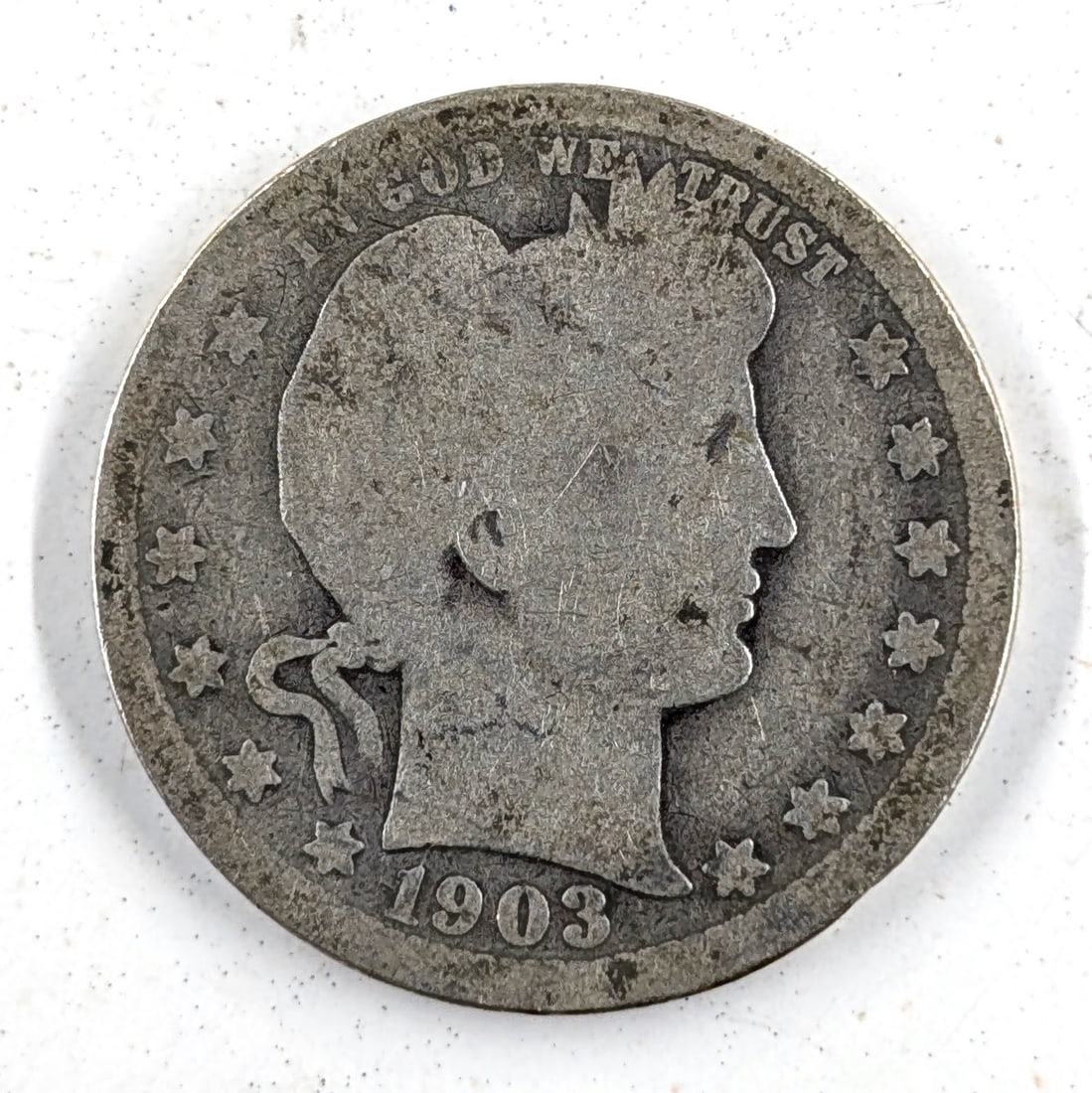1903 Silver Barber Quarter (1 of 2)
