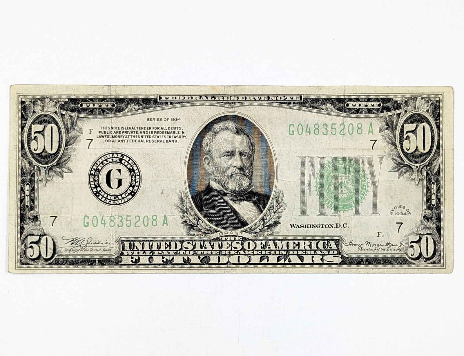 1934 $50 Note - Green Seal (1 of 2)