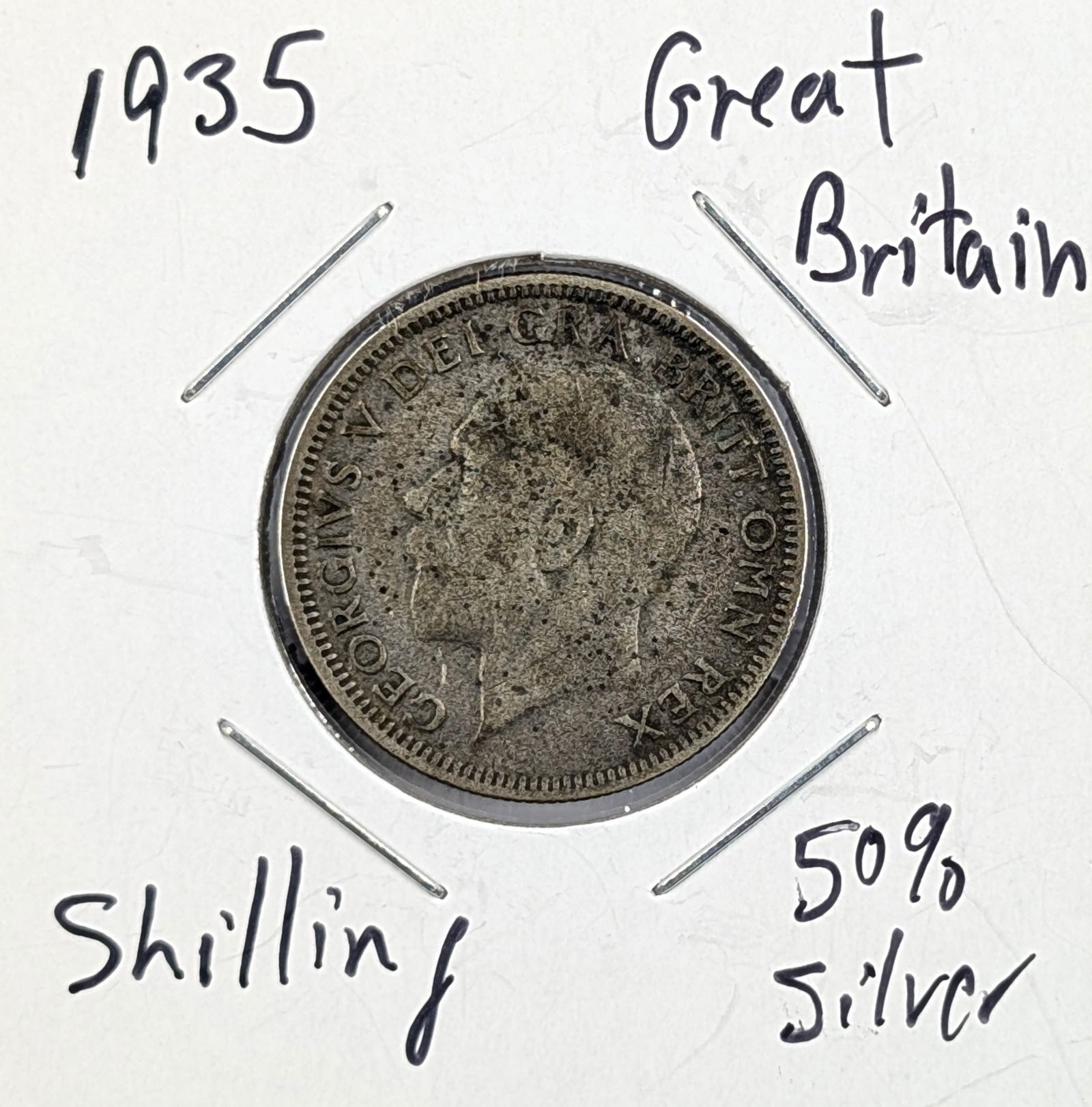 1935 Silver Great Britain 1 Shilling (1 of 2)
