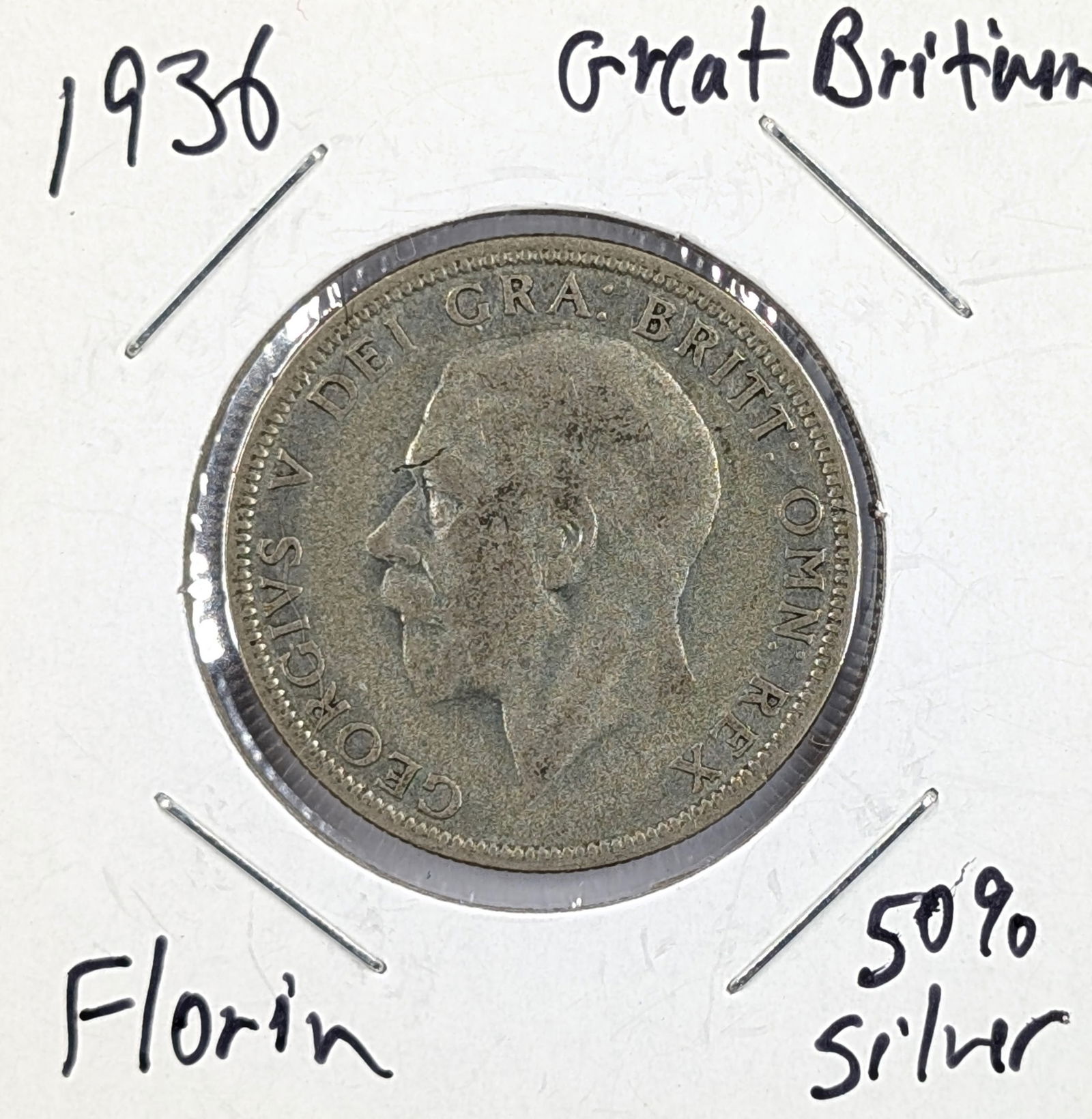 1936 Silver Great Britain 1 Florin (1 of 2)