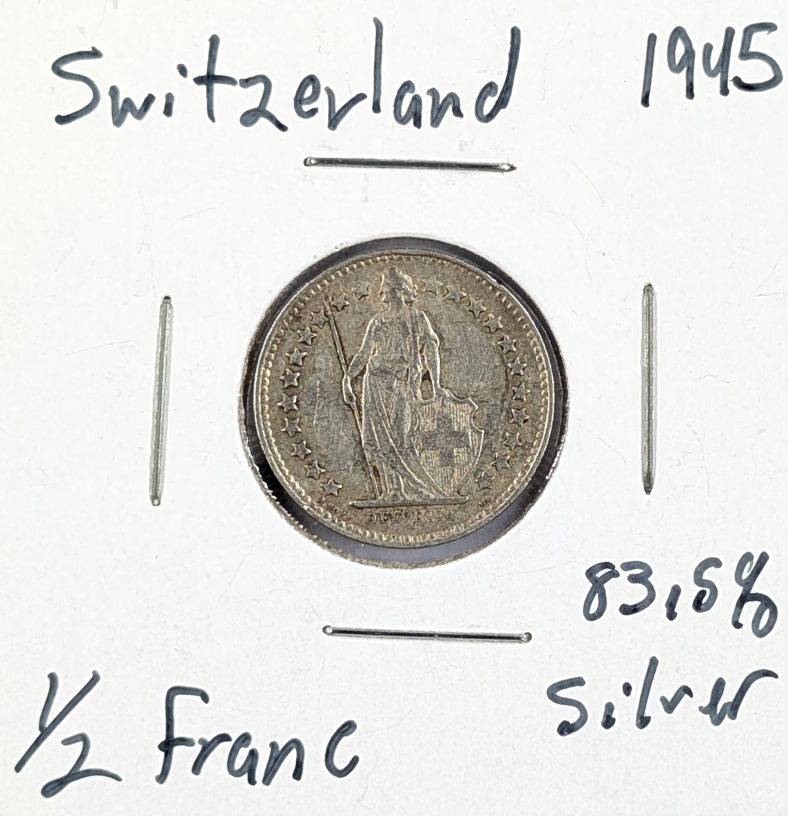 1945 Silver Switzerland 1/2 Franc (1 of 2)