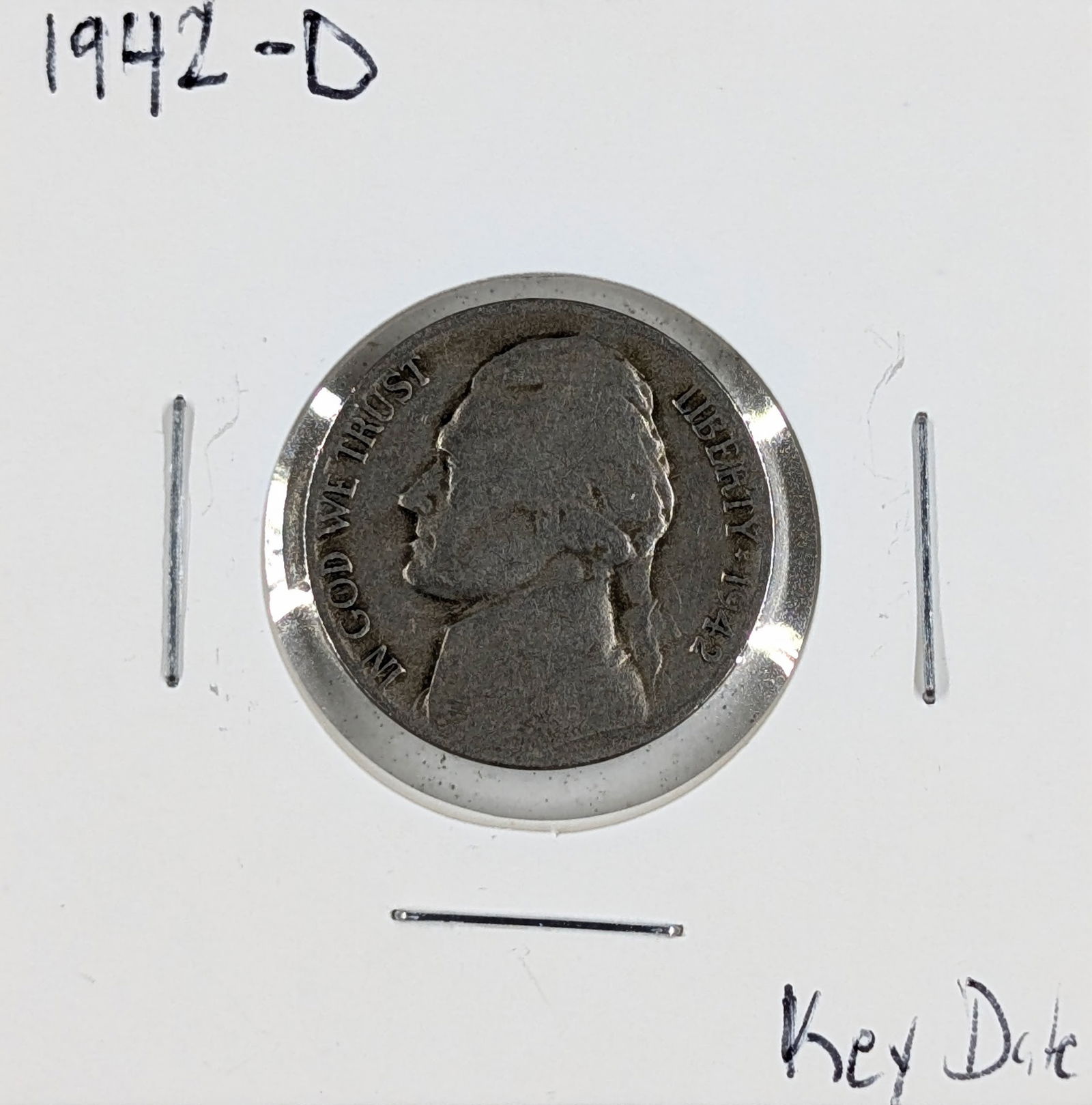 1942-D Jefferson Nickel - KEY DATE (1 of 2)