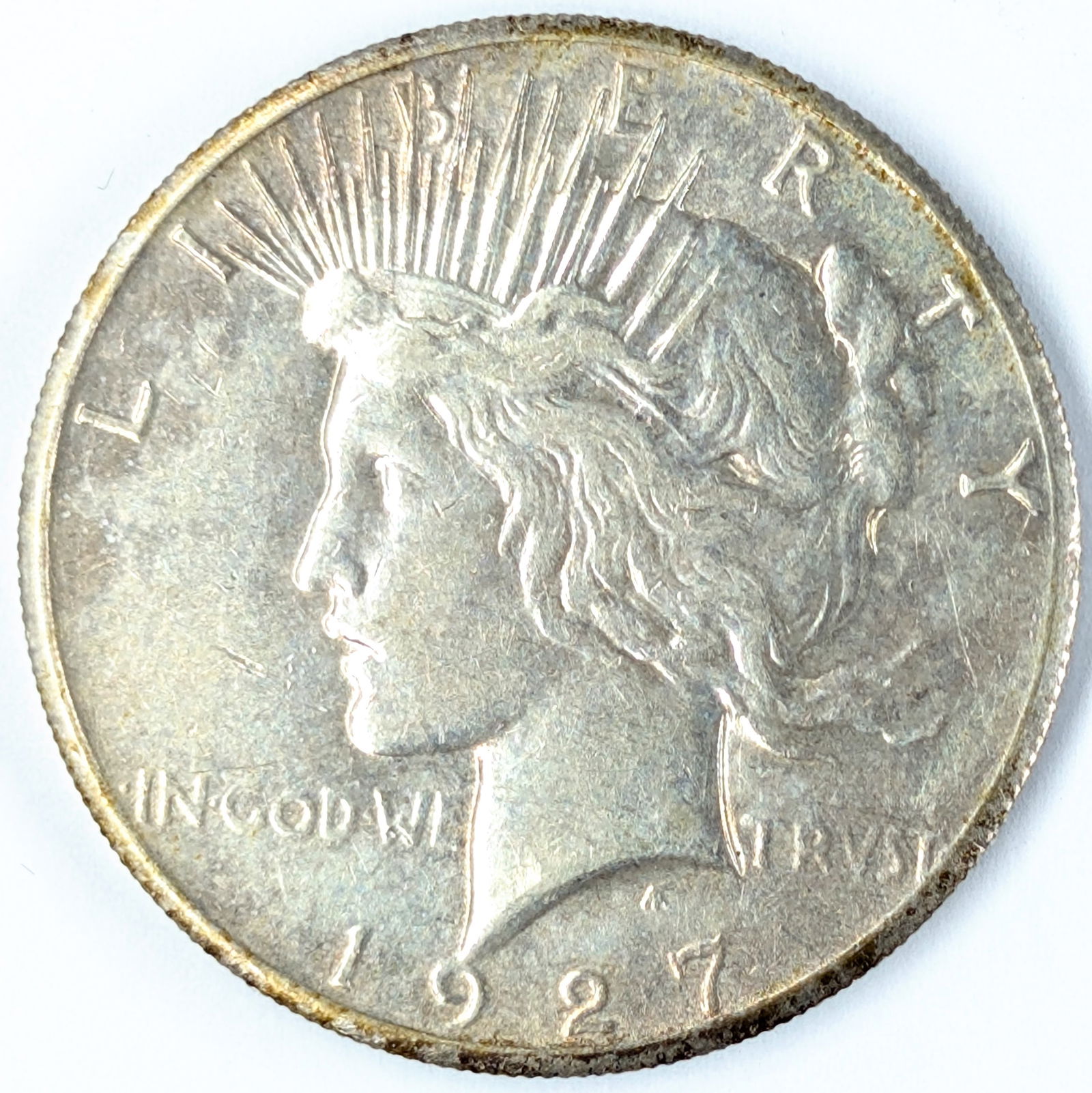 1927 Silver Peace Dollar - Toned - 2