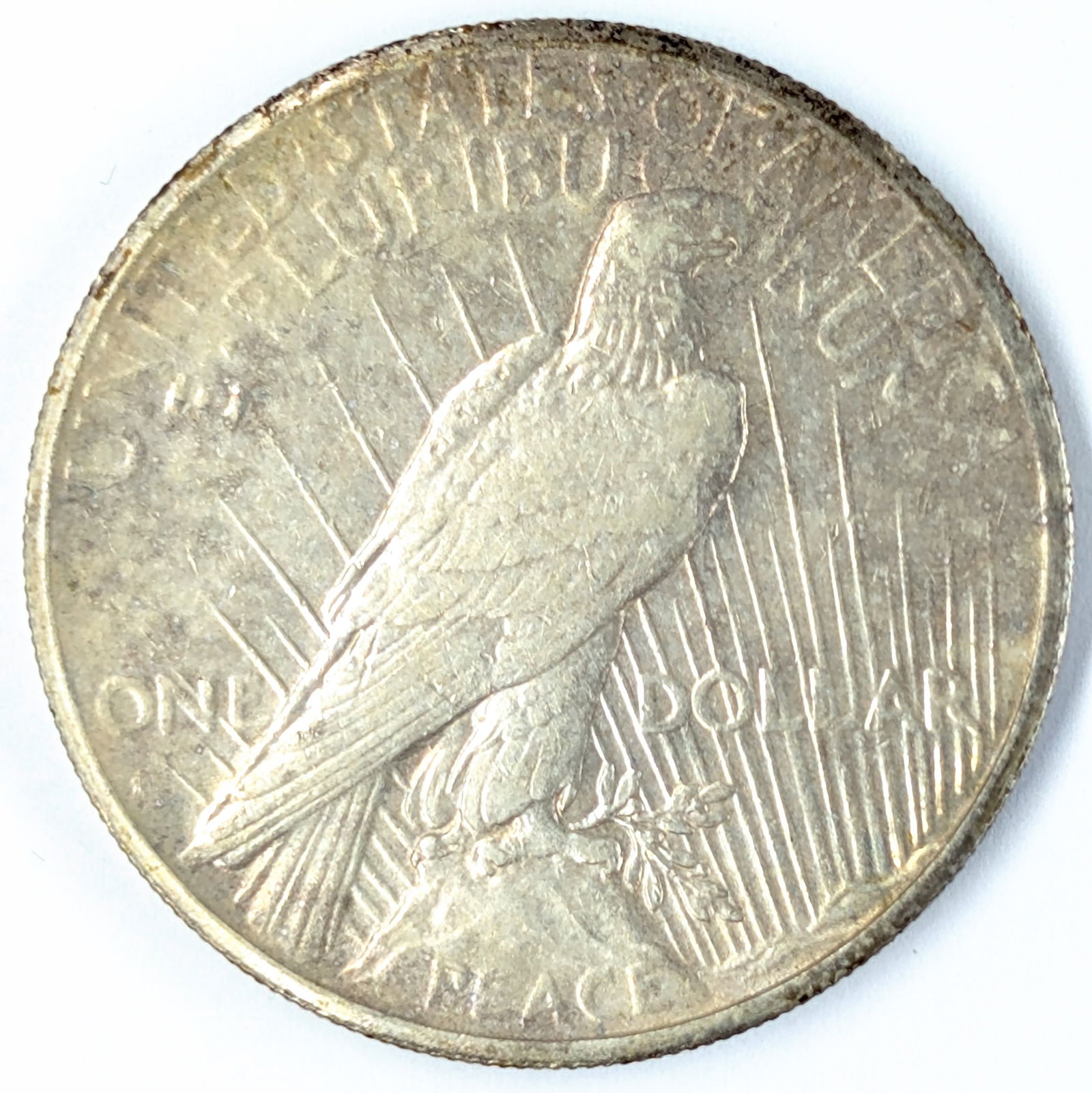 1927 Silver Peace Dollar - Toned - 3