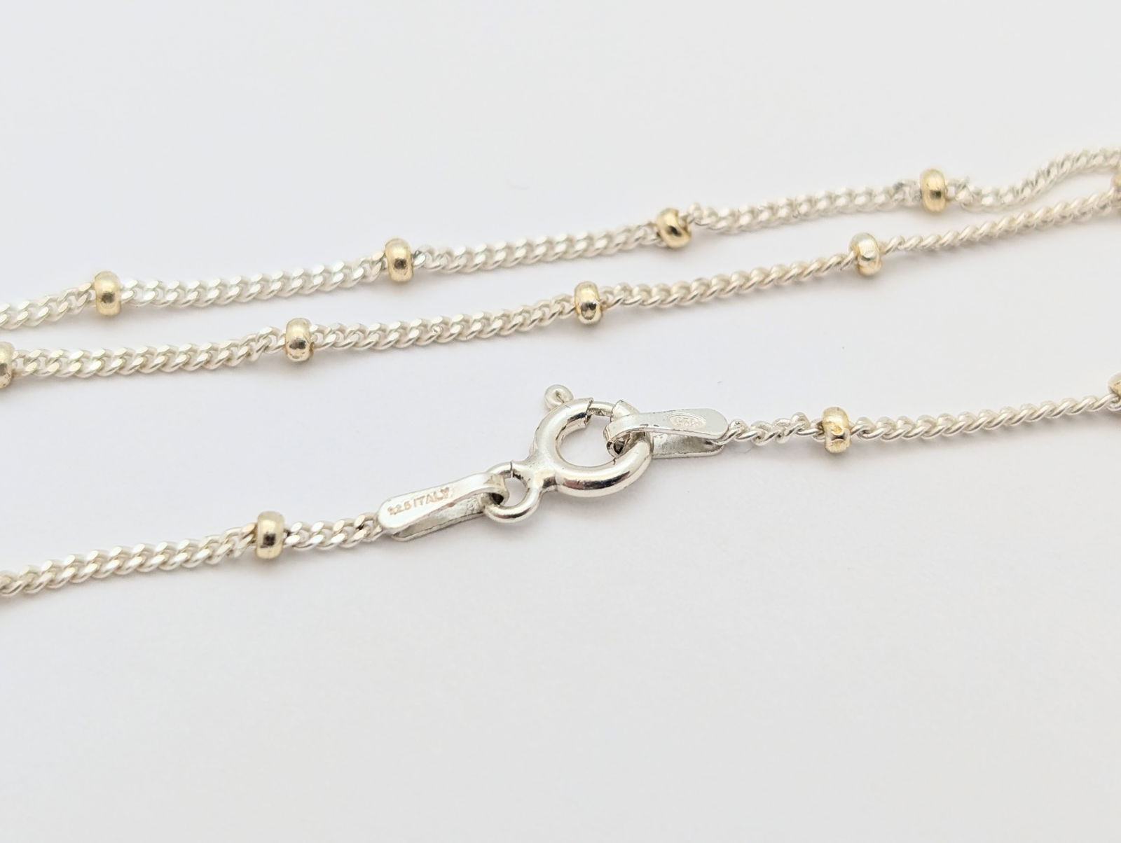 Italian Sterling Silver Cross Heart Ladies Necklace - 4