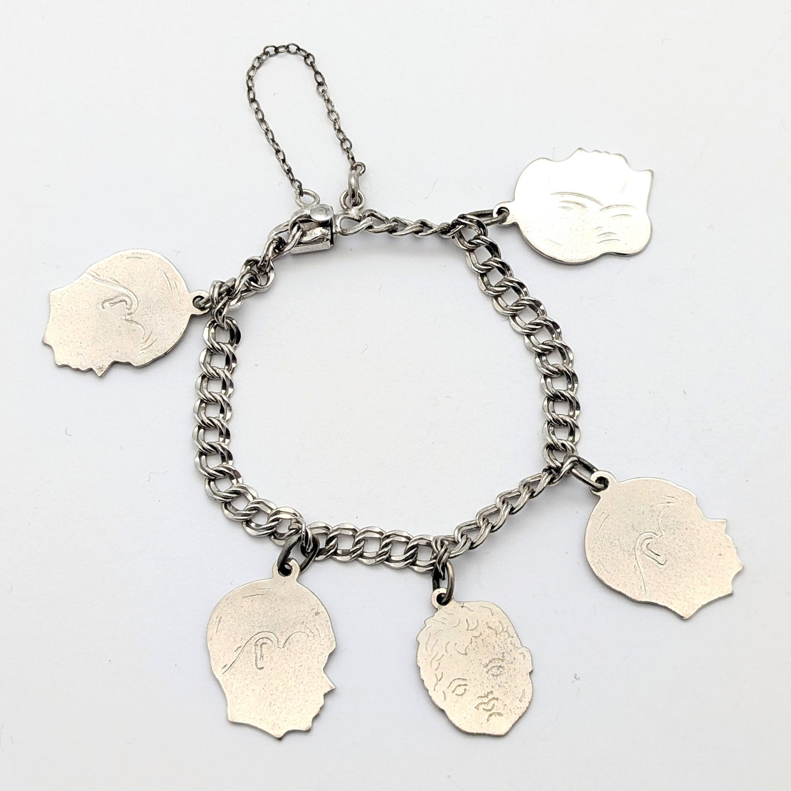 Vintage Sterling Silver Profile Ladies Bracelet - 19.62g (1 of 7)