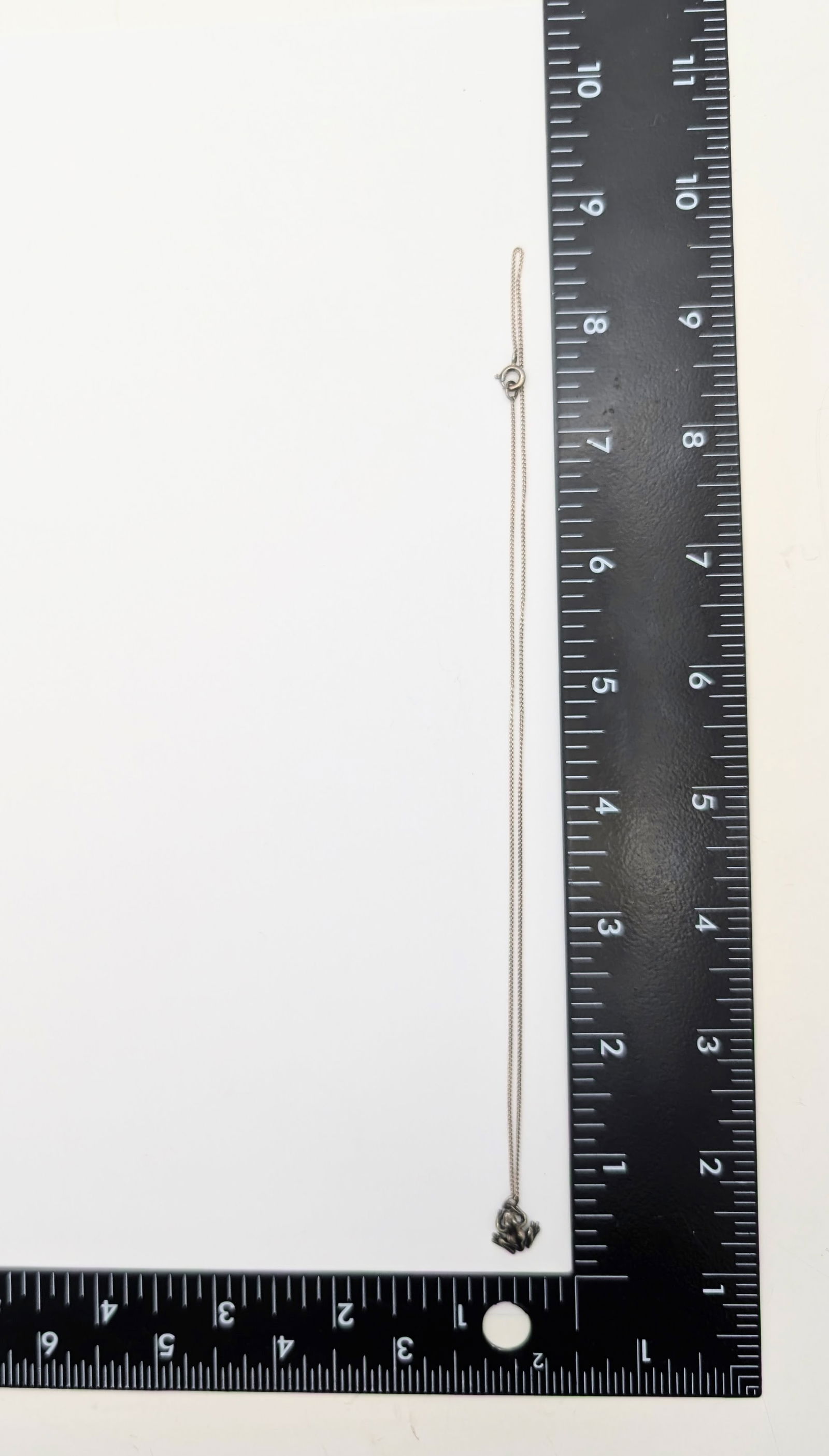 Sterling Silver Frog Ladies Necklace - 6