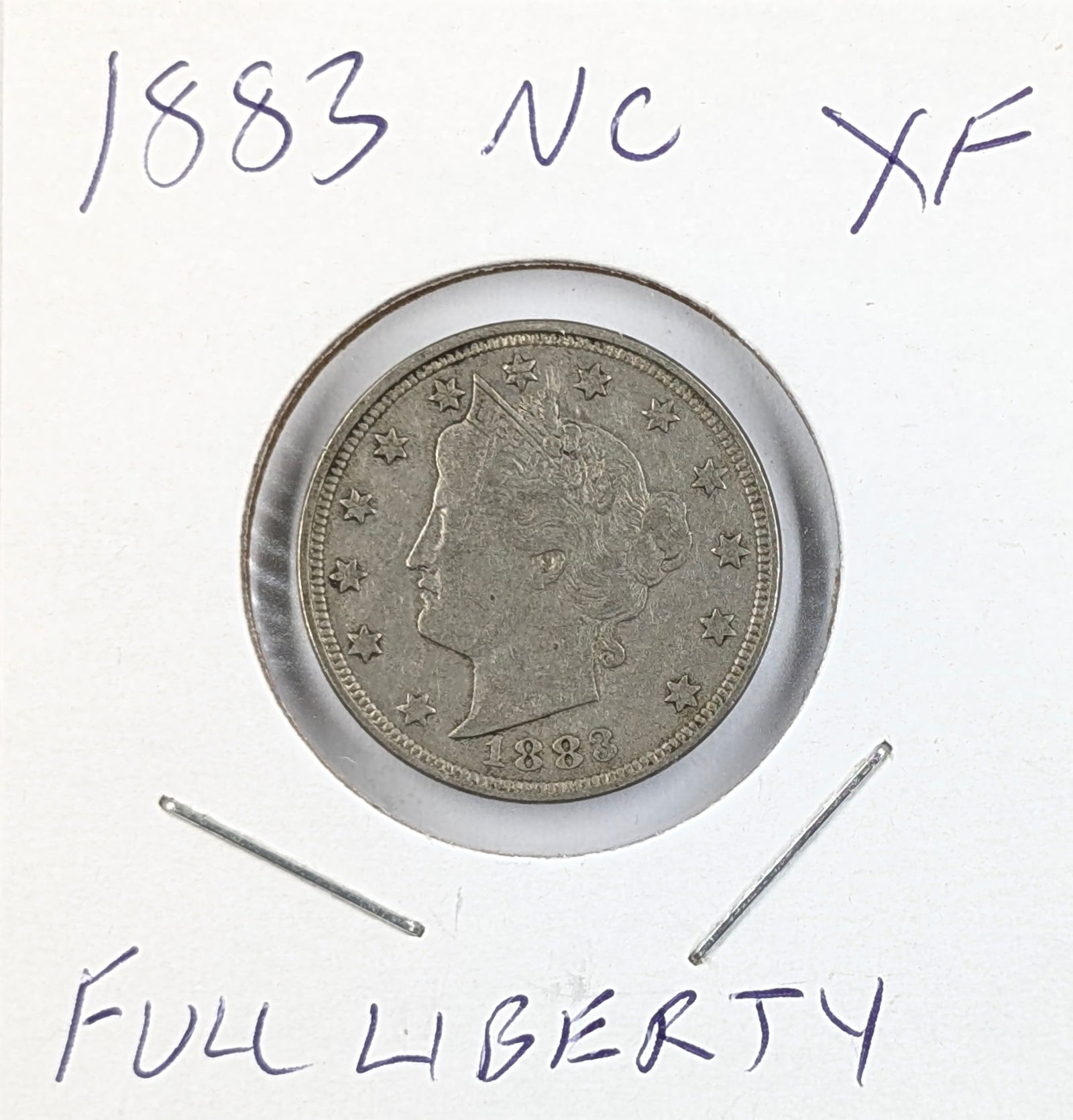 1883 Liberty V Nickel - No 'Cents' - Full Liberty (1 of 2)