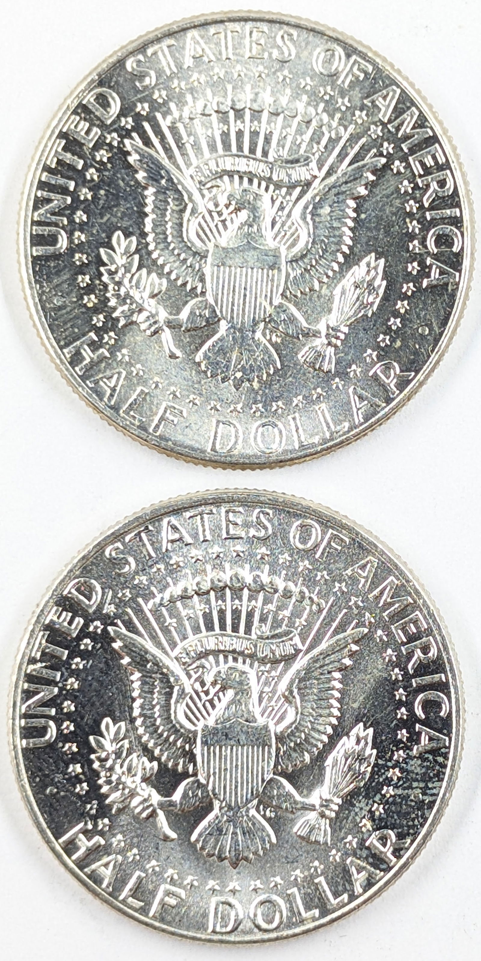 Lot of 2 Silver 1964 John F Kennedy Half Dollars - BU - 2
