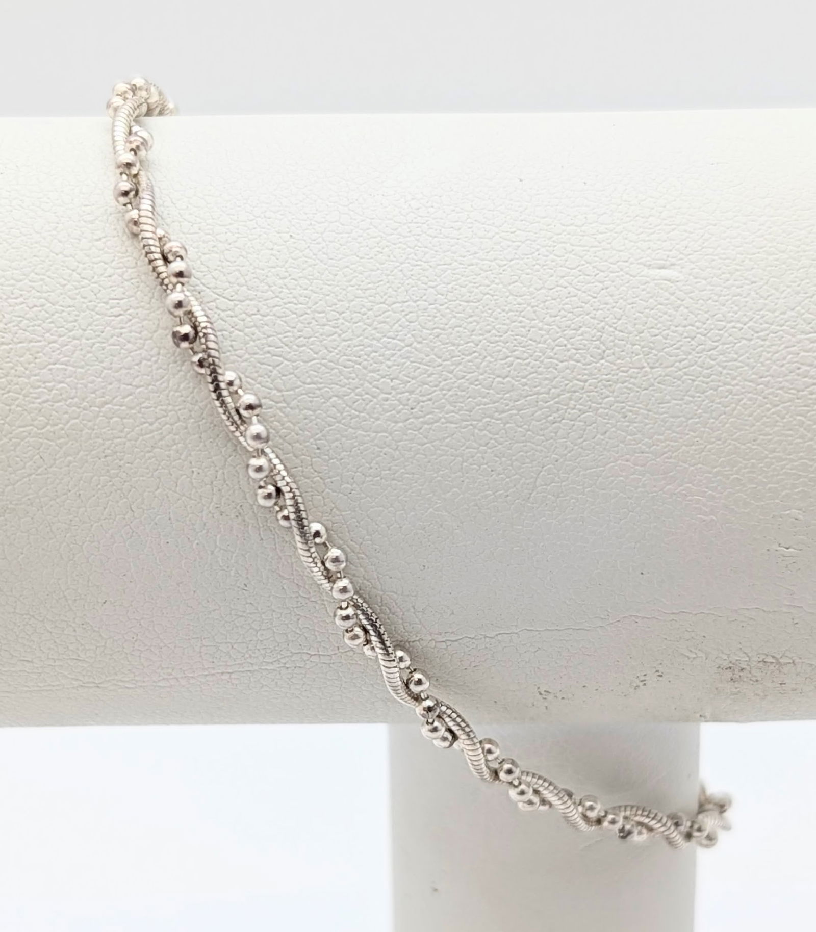 Italian Sterling Silver Twisted Chain Ladies Bracelet (1 of 6)