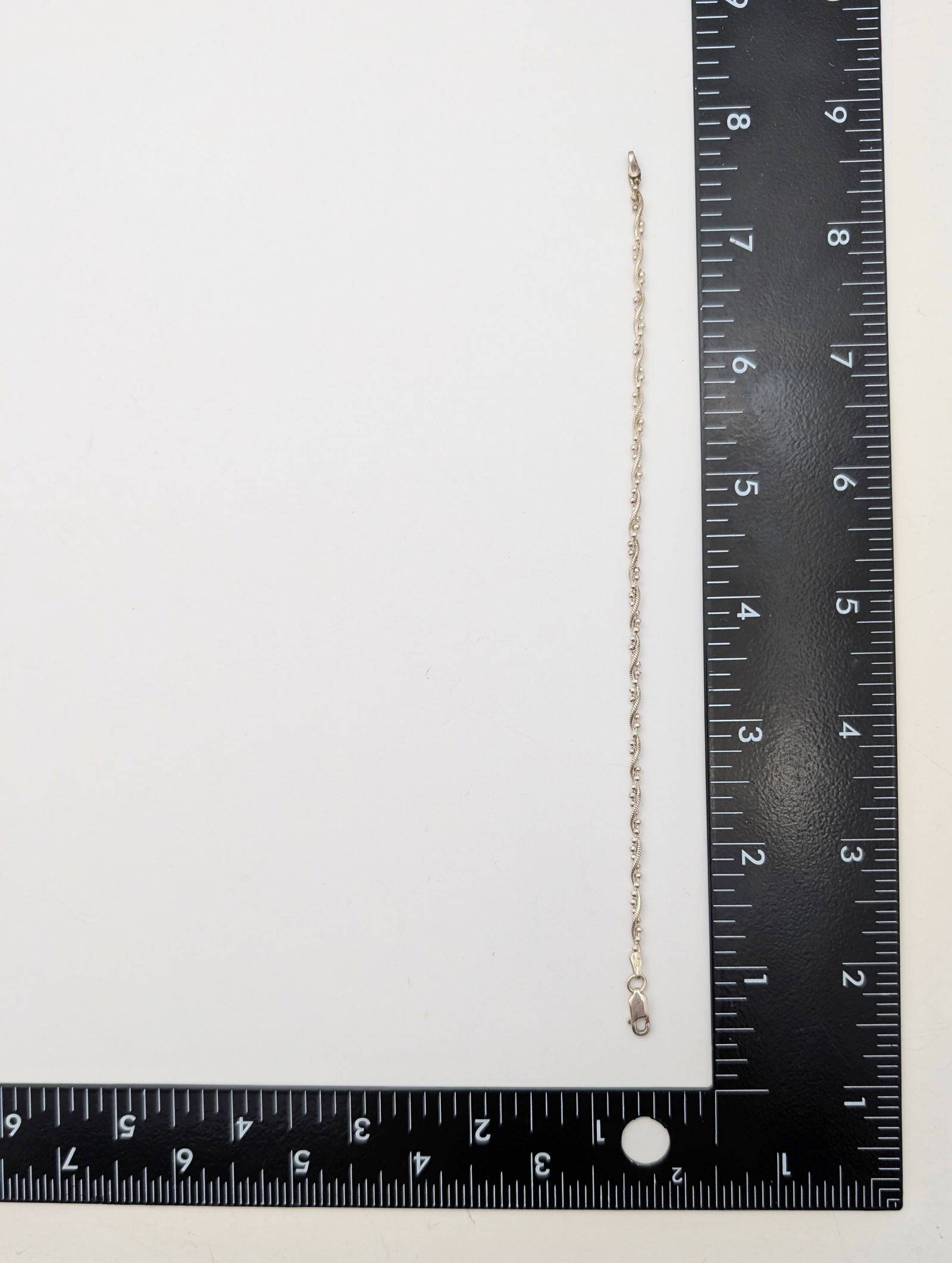 Italian Sterling Silver 2-Chain Twisted Chain Ladies Bracelet - 6