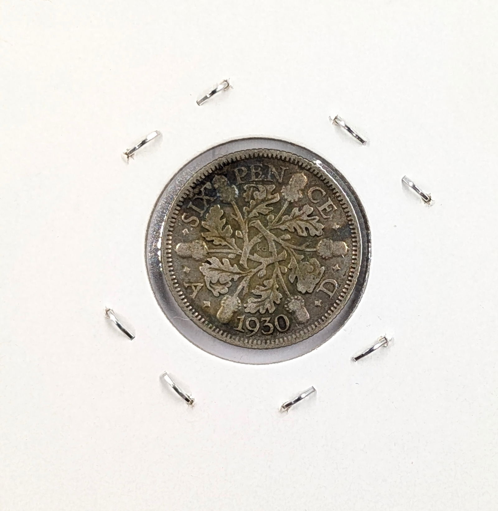 1930 Silver Great Britain 6 Pence - 2