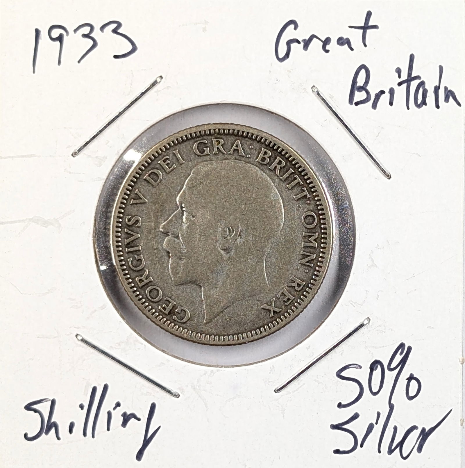 1933 Silver Great Britain 1 Shilling (1 of 2)