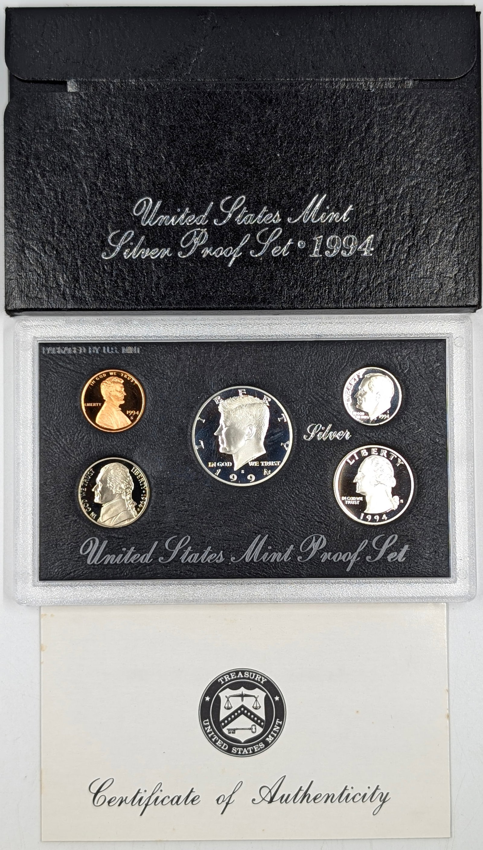1994 Silver US Mint Proof Set w/ Silver Half, Quarter & Dime w/ COA (1 of 2)