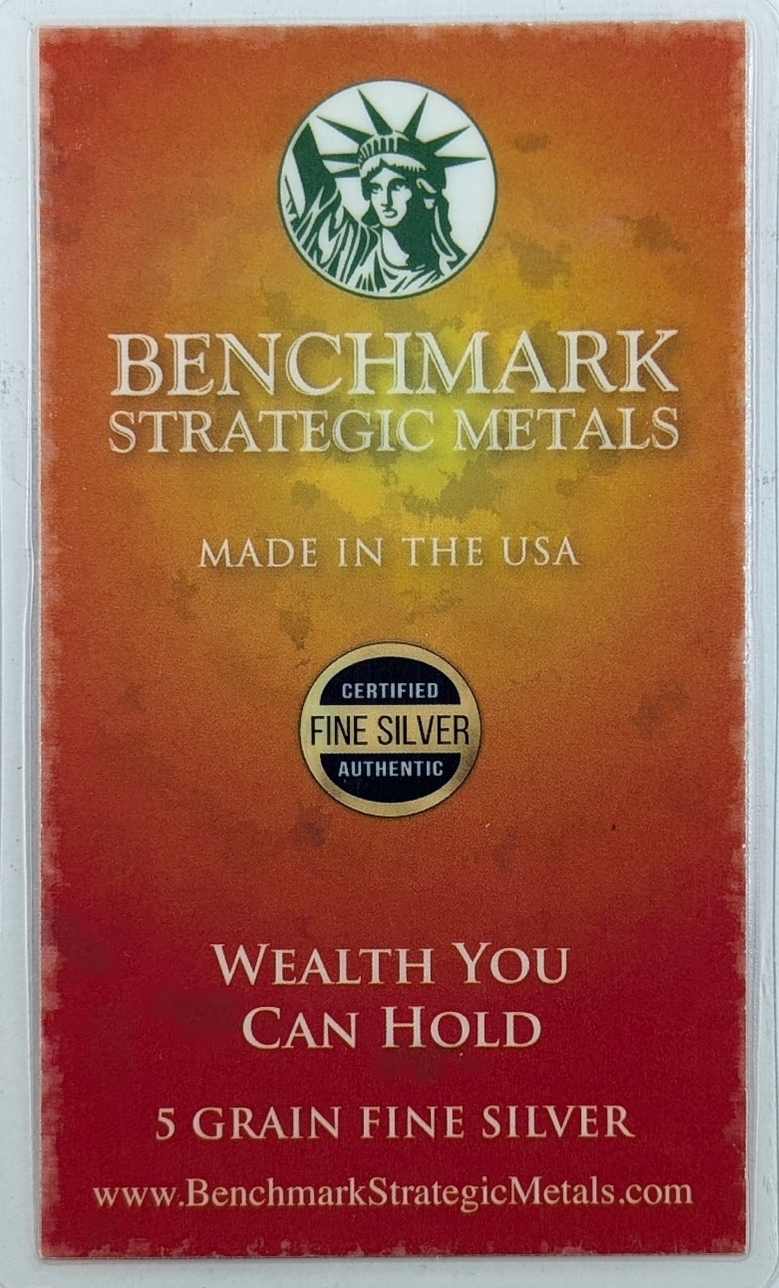 5 Grain .999 Silver Bar - Benchmark Strategic Metals - 2
