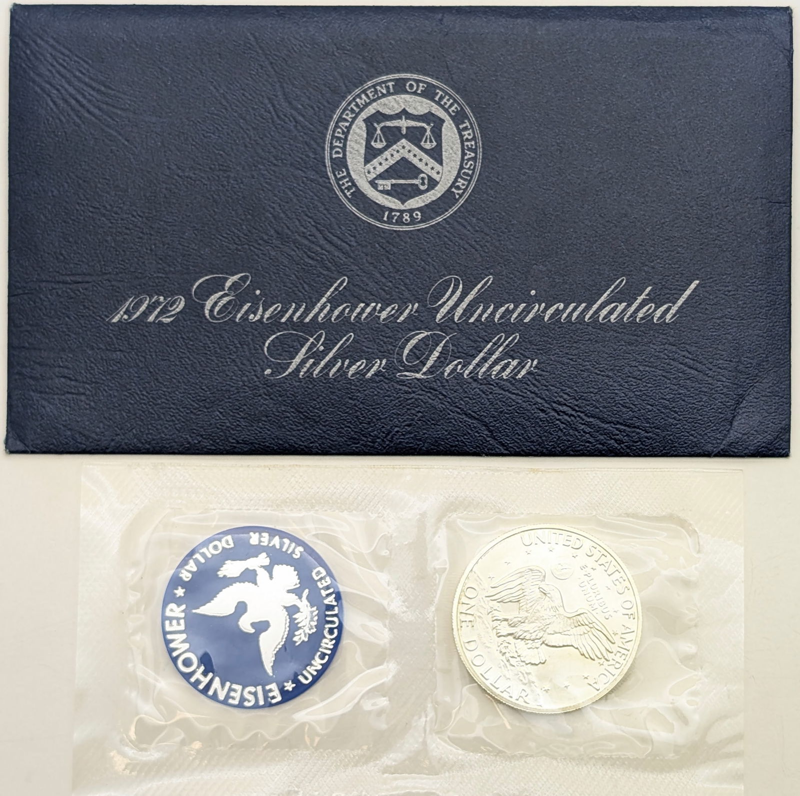 1972-S Eisenhower " Ike" Uncirculated Silver Dollar - 2