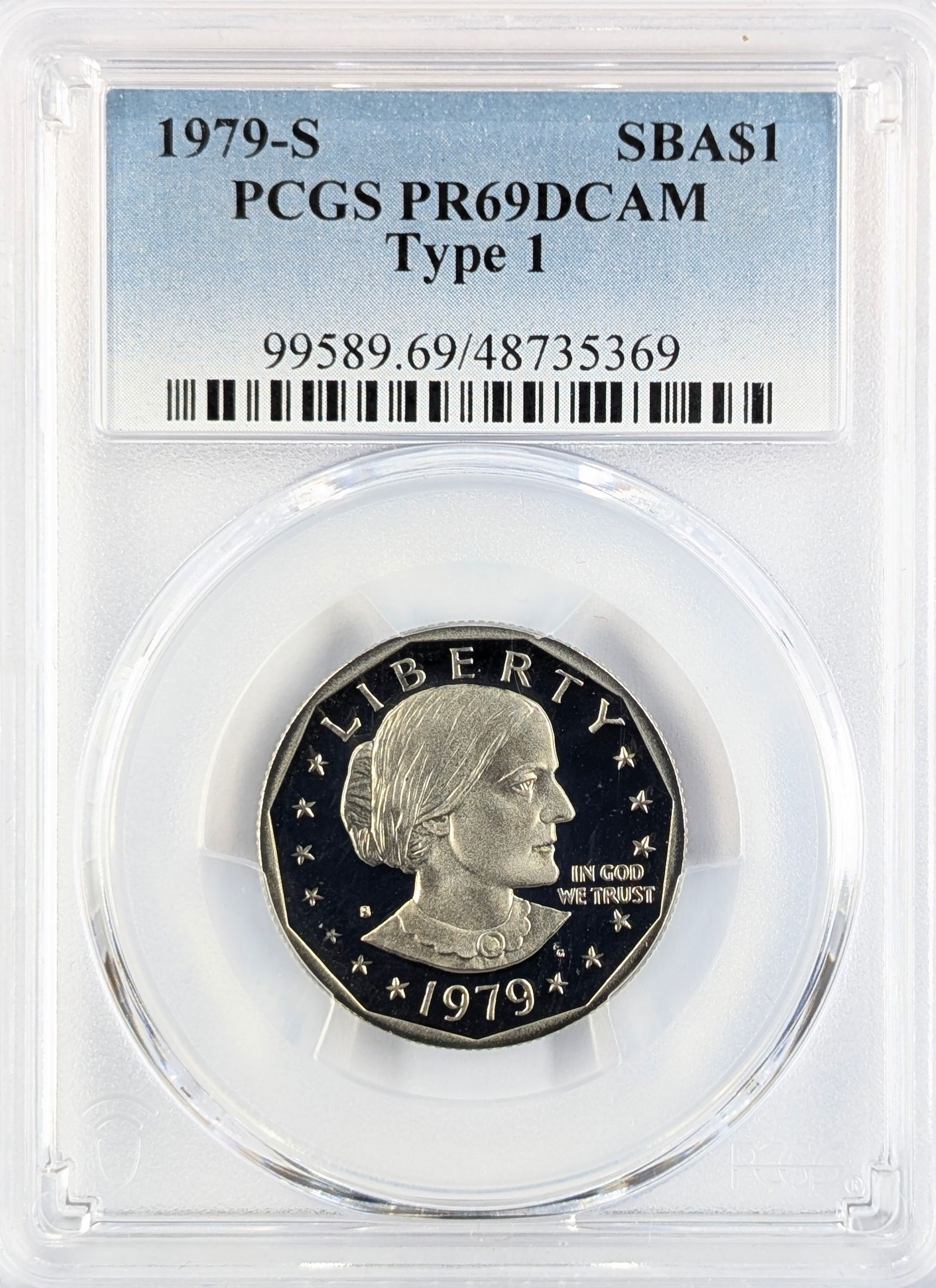 PCGS 1979-S PR69 DCAM Susan B. Anthony Type 1 Dollar (1 of 2)