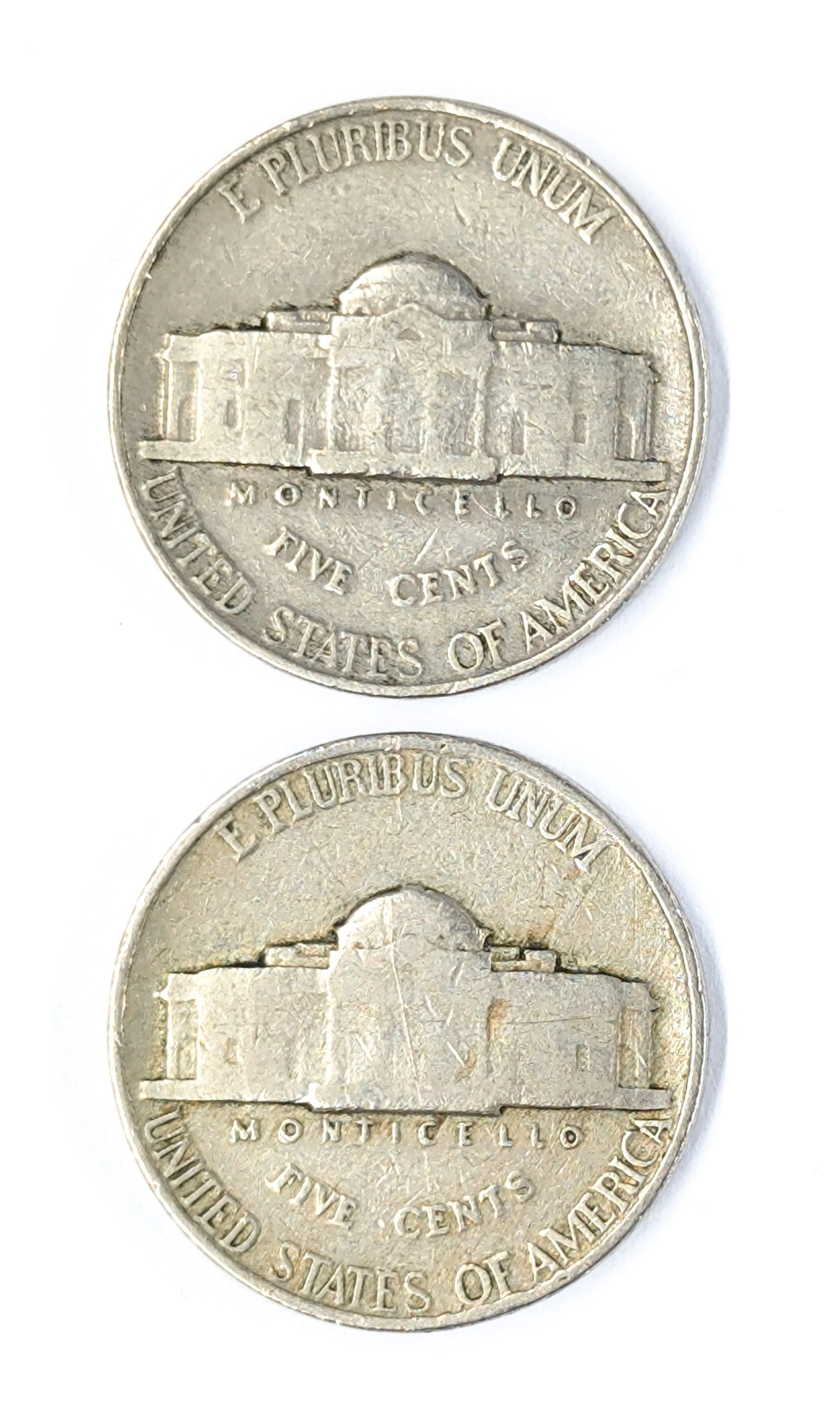 Lot of 2 Jefferson Nickels - 1938, 1939 - 2