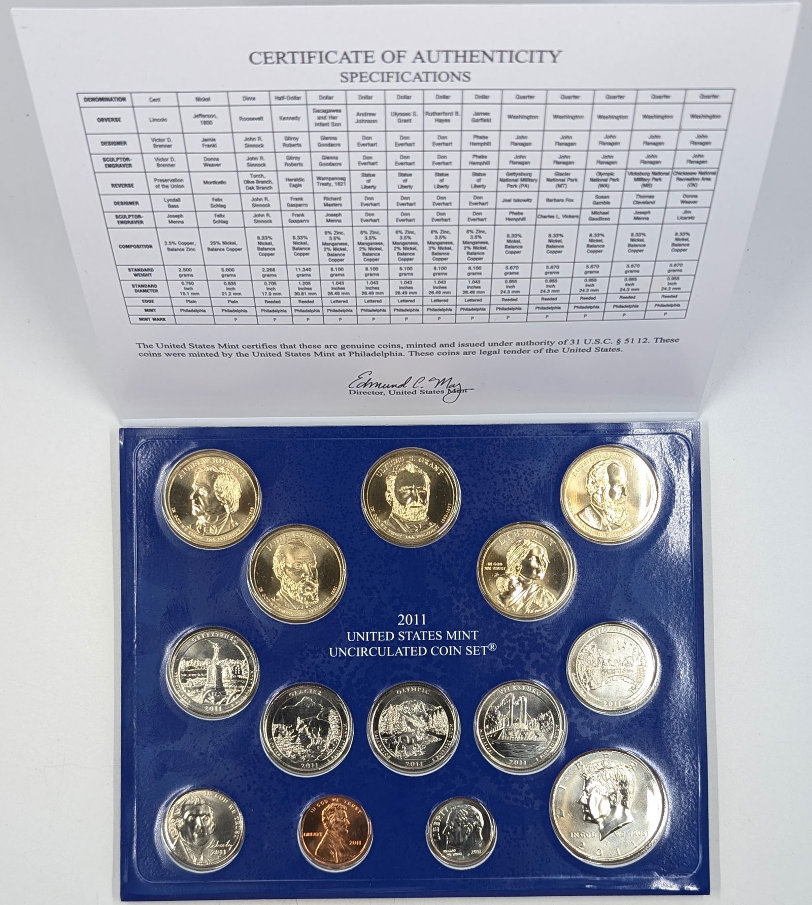 2011-P US Mint Uncirculated Coin Set (1 of 2)