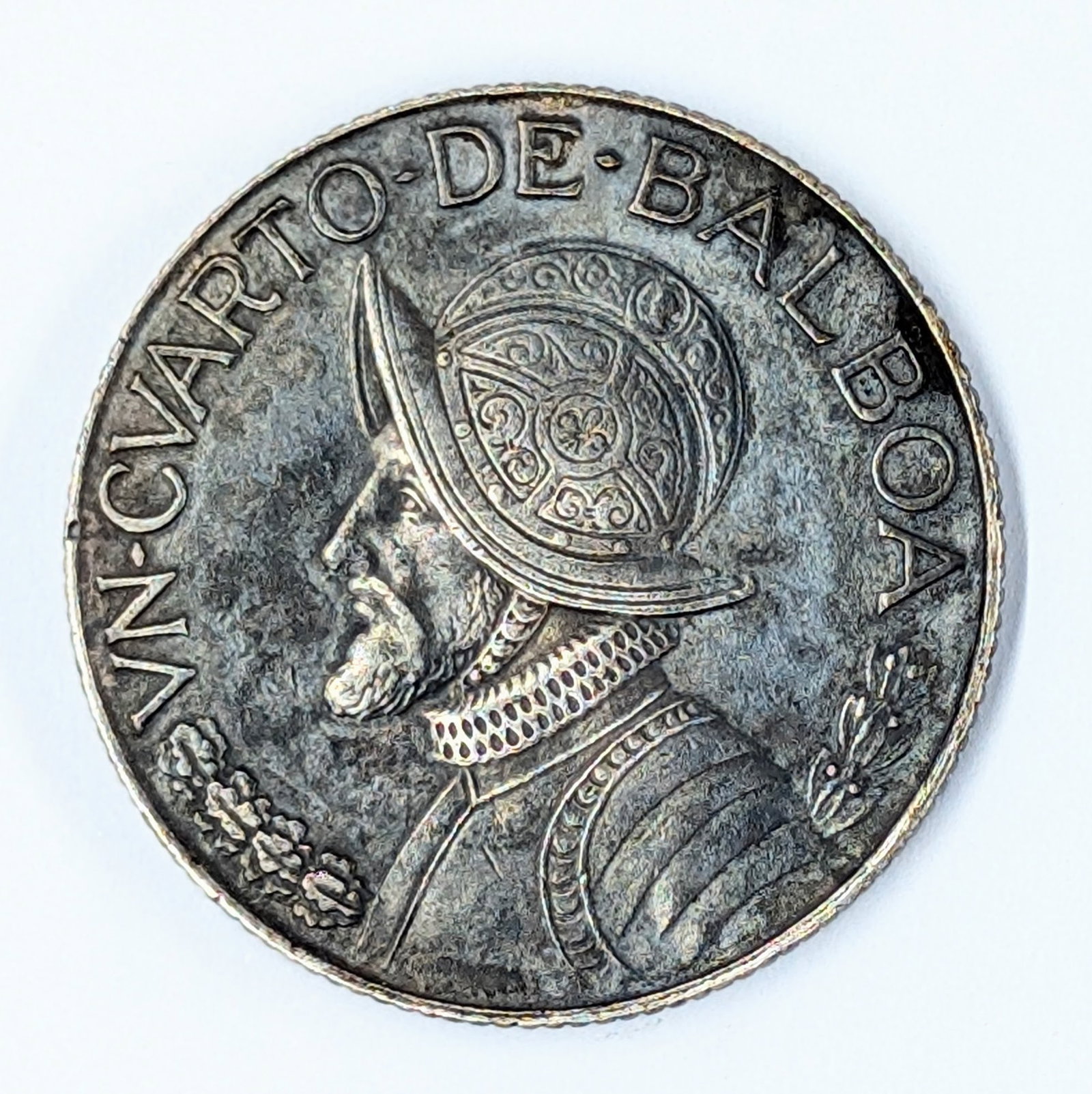 1962 Silver Panama 1/4 Balboa - XF, Toned, Great Condition (1 of 2)