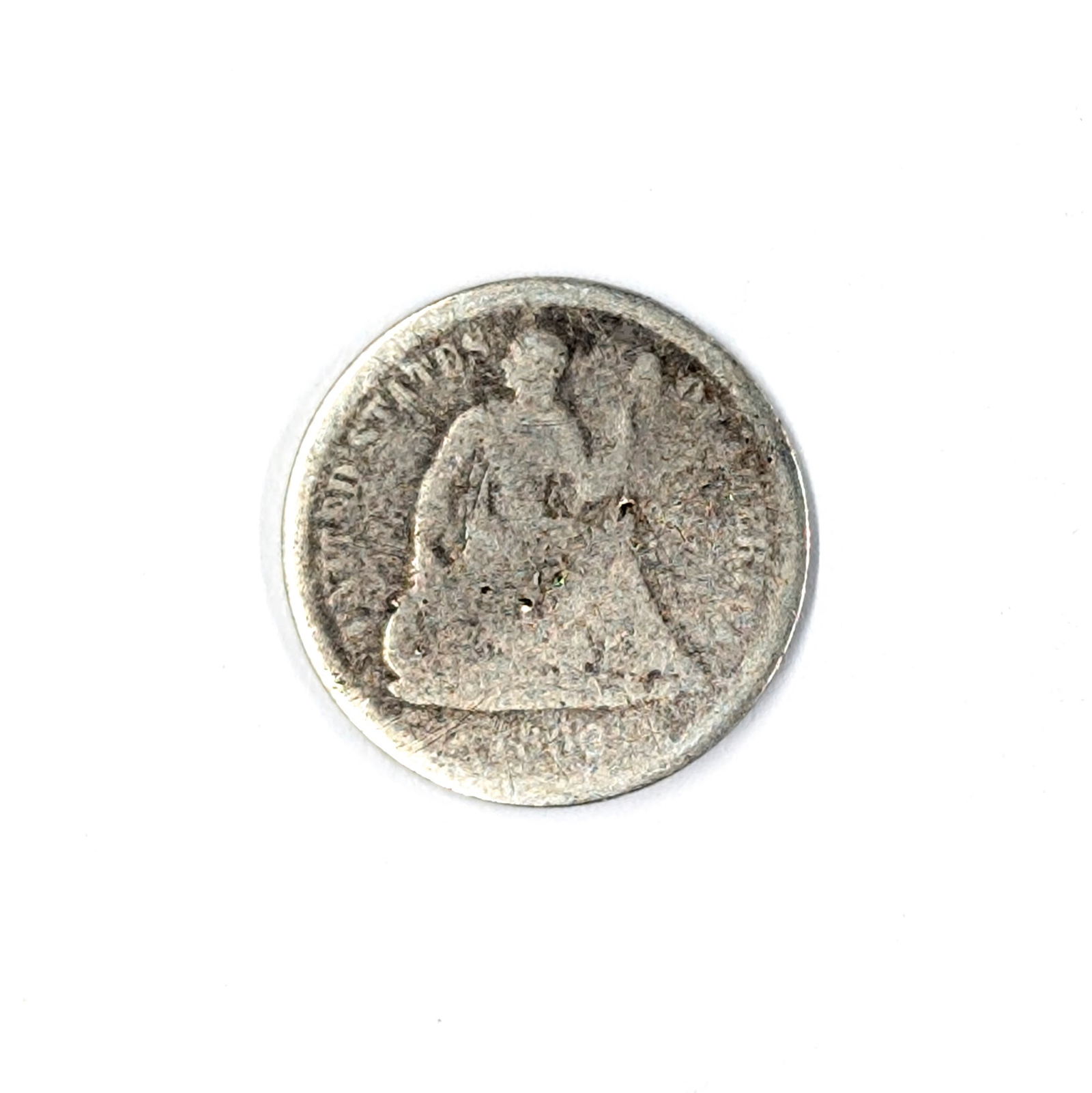 1860 Silver Seated Liberty Dime (1 of 2)